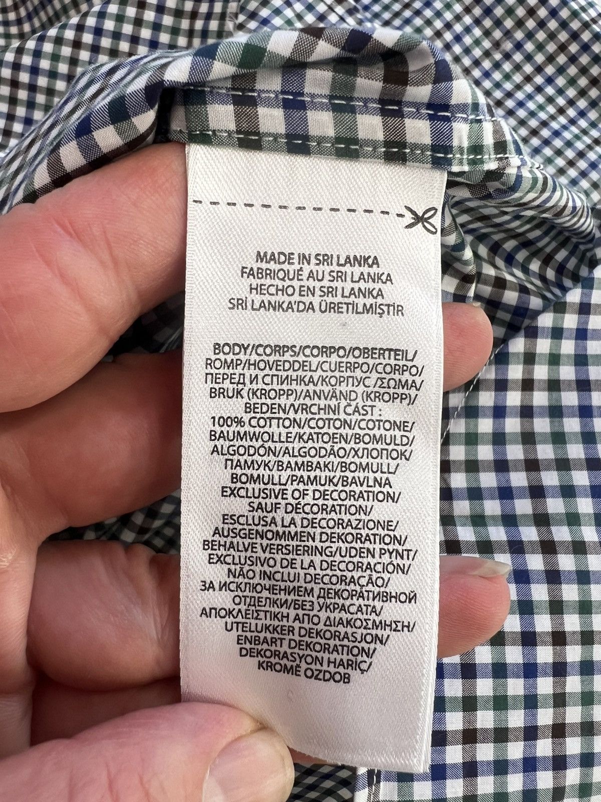 Ralph Lauren Ralph Lauren Classic Fit Plaid Shirt Blue Green Black Cotton Size US L / EU 52-54 / 3 - 8 Thumbnail