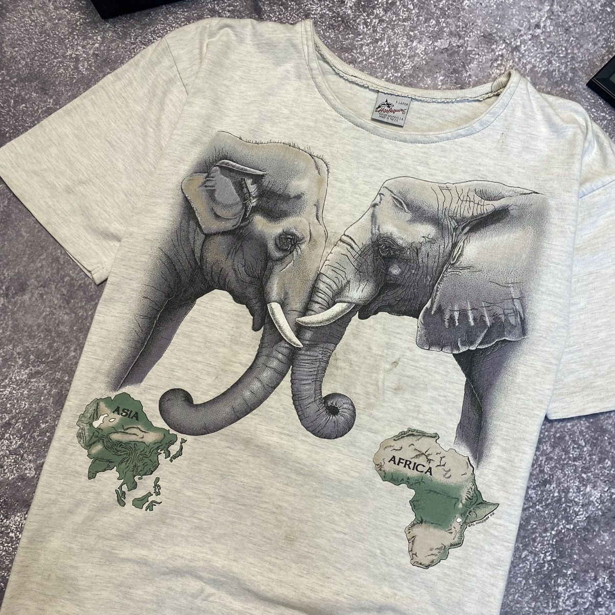 Vintage Vintage Harlequin Nature Elephant 1992 Graphic made in USA Size US XL / EU 56 / 4 - 3 Thumbnail