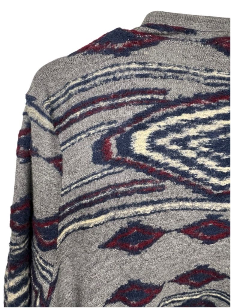 Lucky Brand Lucky Brand Aztec Tribal Print Boho Draped Cardigan Sweater Size XL / US 12-14 / IT 48-50 - 3 Thumbnail