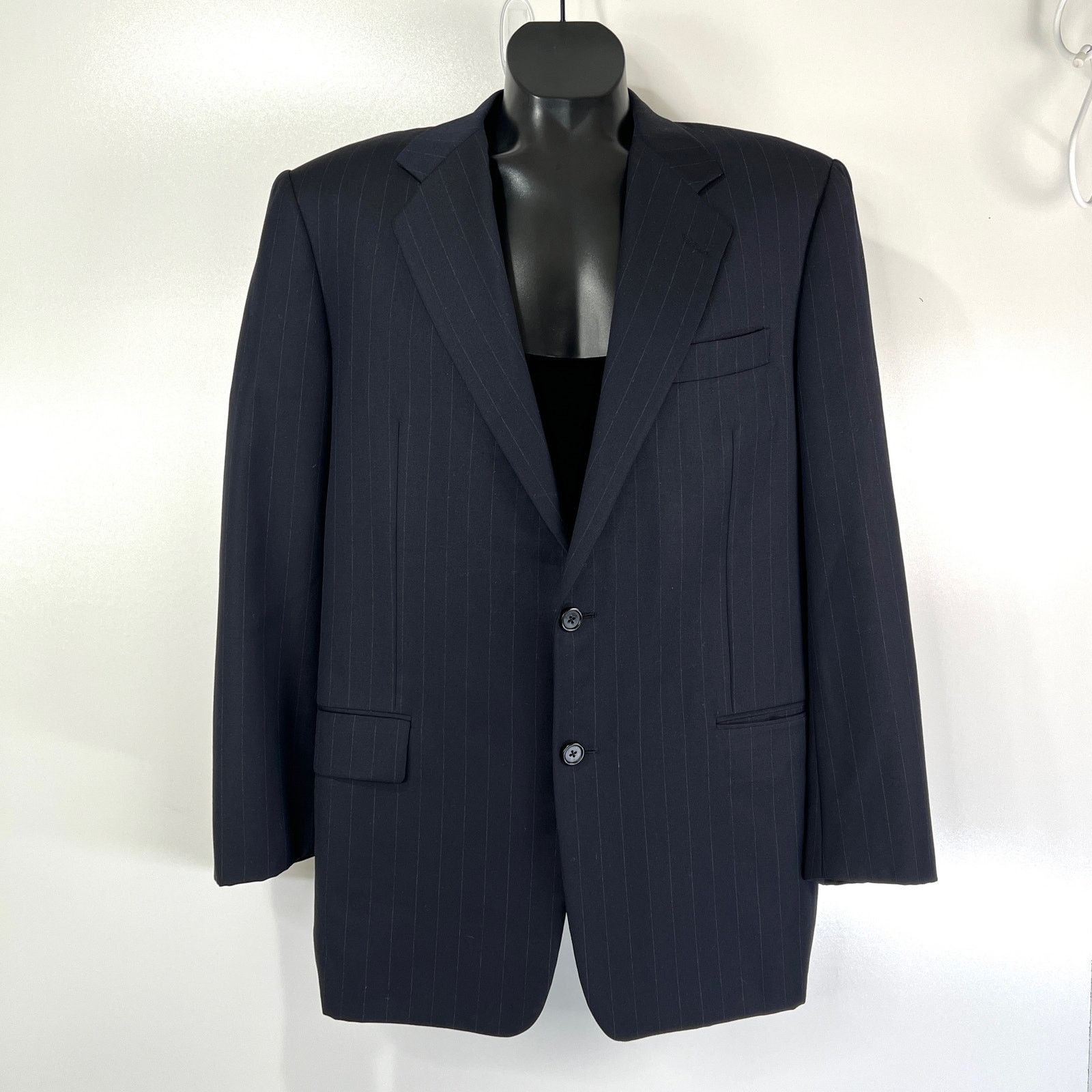 Hickey Freeman Hickey Freeman Loro Piano Wool Boardroom Blazer Navy Size 42R - 1 Thumbnail