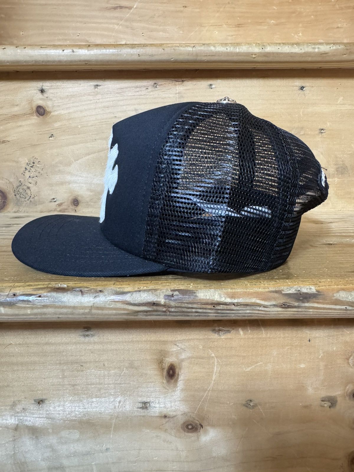 Chrome Hearts Chrome Hearts Cemetery Trucker Black with Pony Hair - OS Size ONE SIZE - 5 Thumbnail