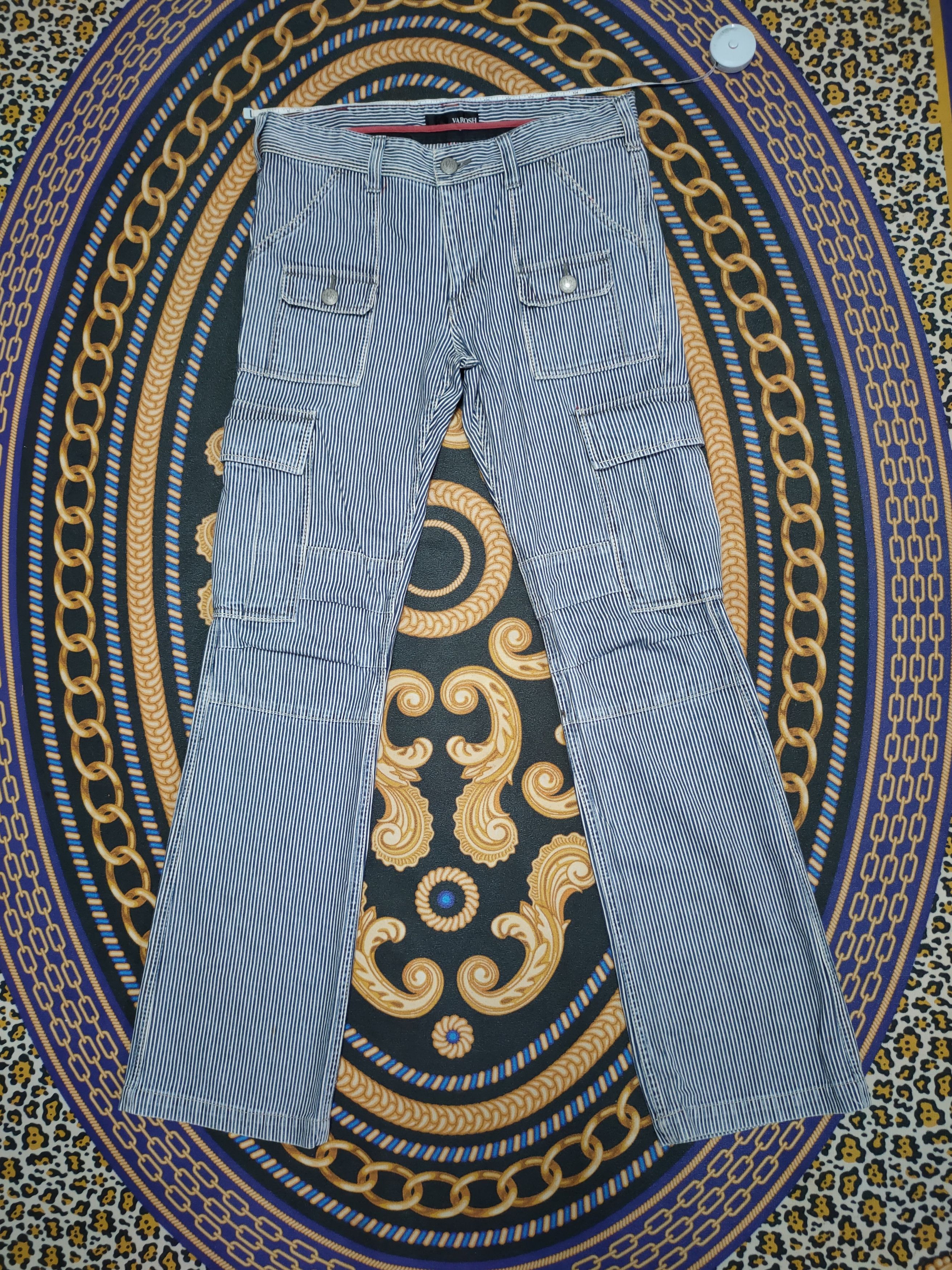 varosh stripe japan punk seditionaries cargo pants #S2904