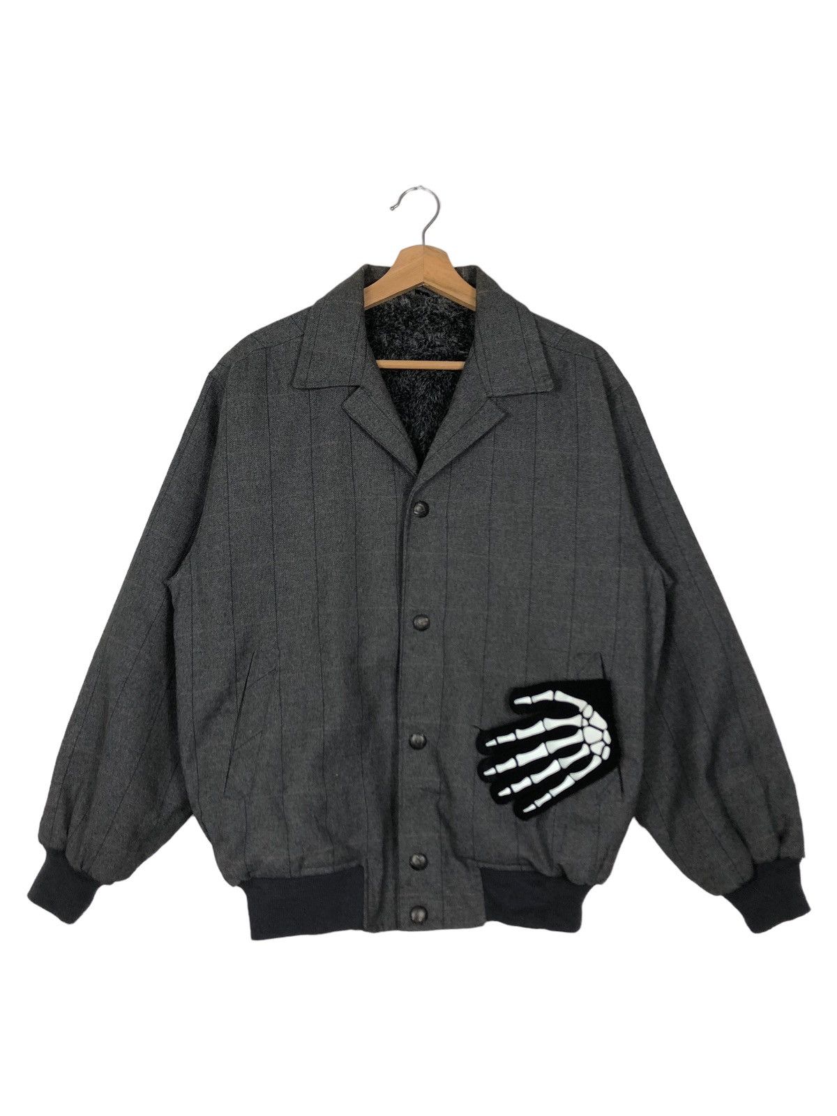 Hysteric Glamour 🔥90’s Striped Bomber Jacket Japan Made Mink Fur Lining Size US L / EU 52-54 / 3 - 1 Thumbnail