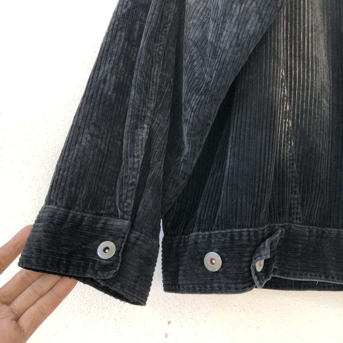 Sean John SEAN JOHN Black Coatse Colduroy Jacket - Distressed Size US XXL / EU 58 / 5 - 6 Thumbnail