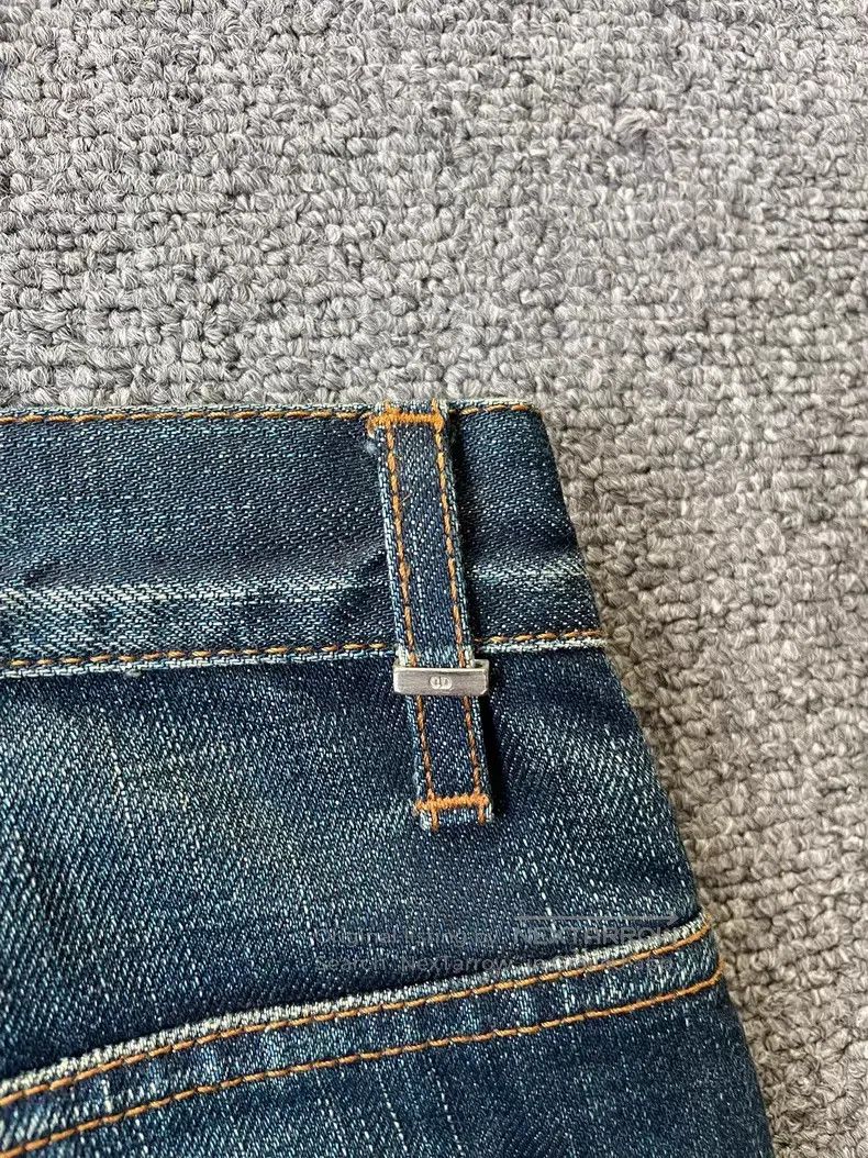 Dior Dior Indigo Denim Cat Whisker Washed Ripped Destroyed Deni Size US 30 / EU 46 - 6 Thumbnail