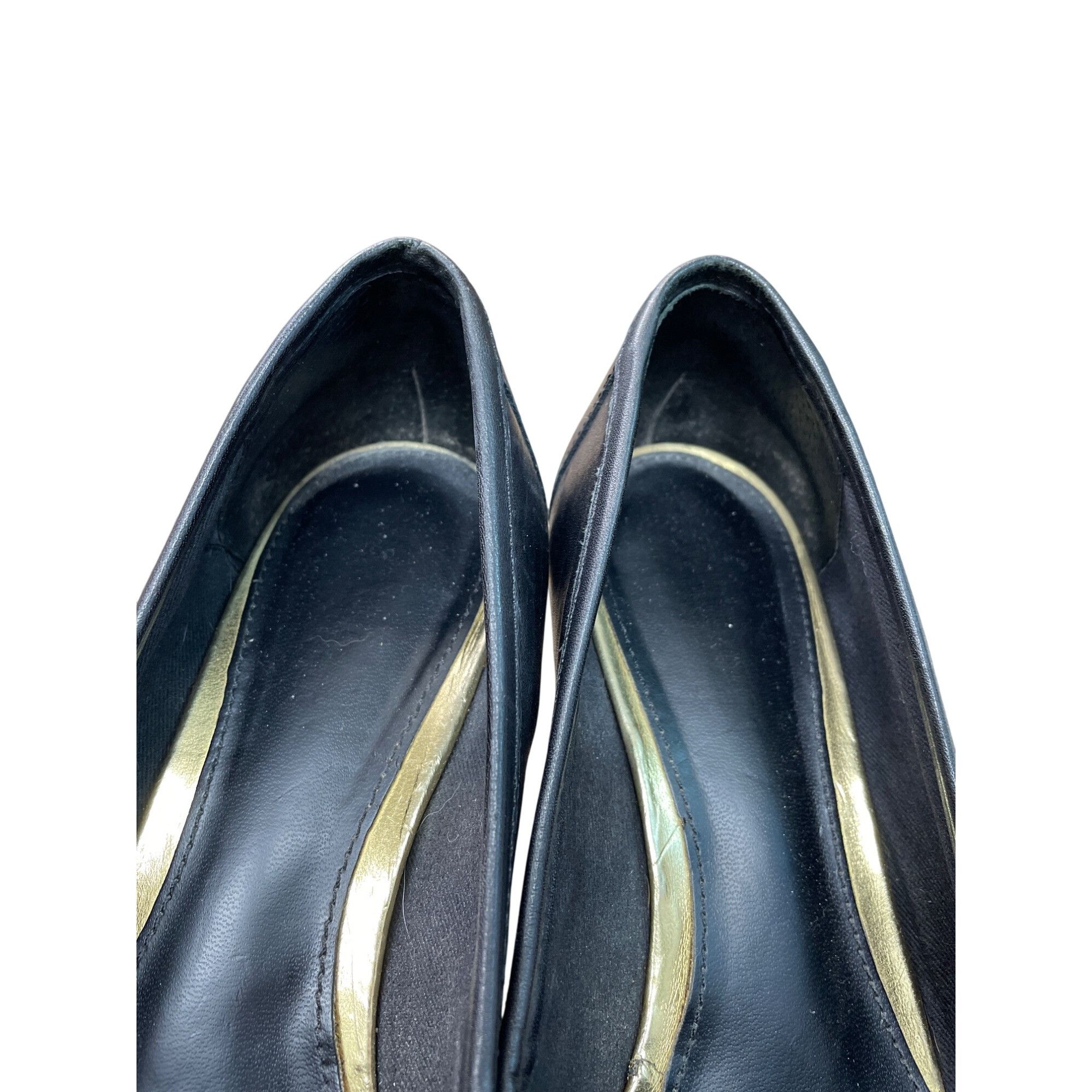 Ralph Lauren Ralph Lauren Lauren Womens Black Leather Wedge Heels Size 7. Size US 7.5 / IT 37.5 - 9 Thumbnail