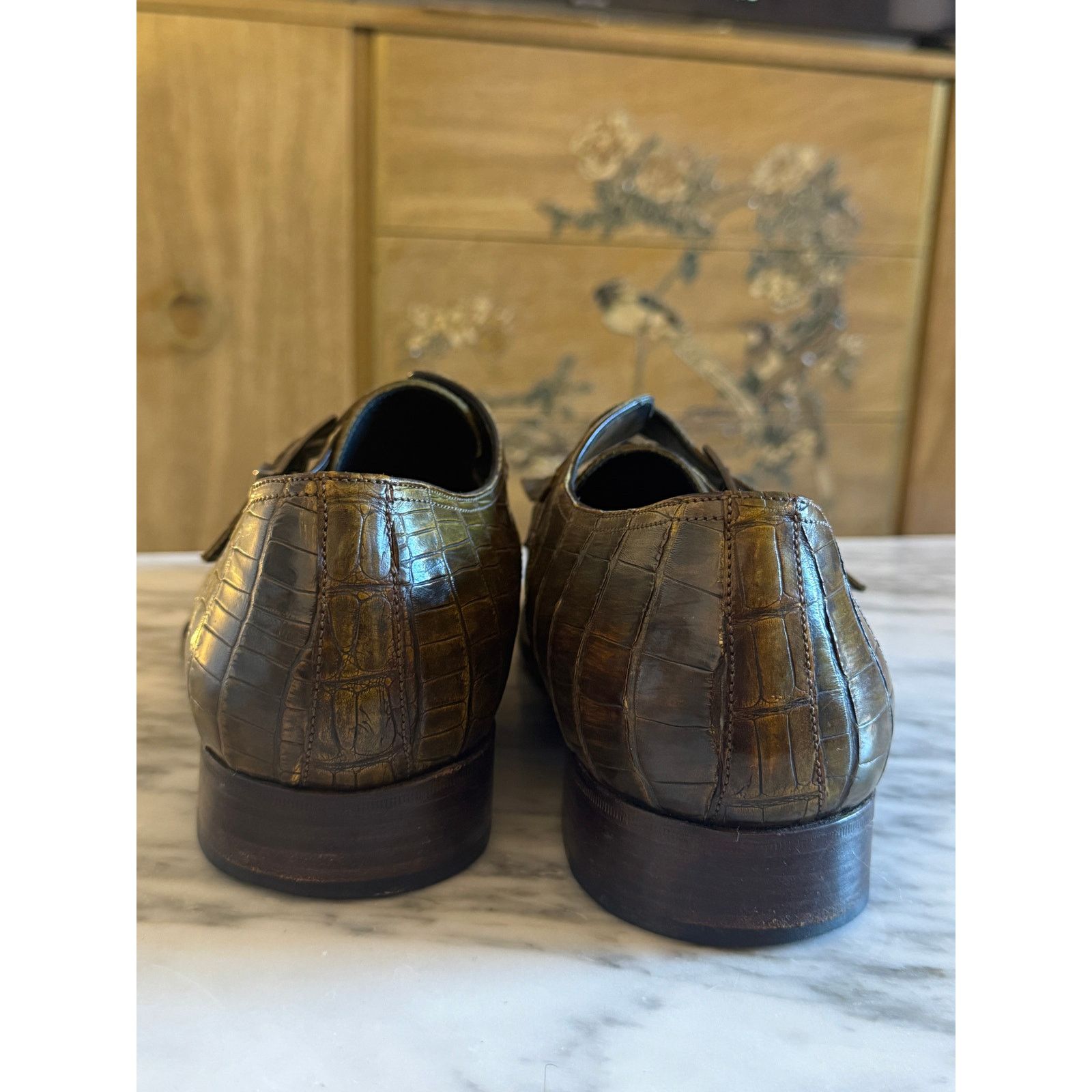Other Men's Green Alligator Skin Dress Shoes Size US 11.5 / EU 44-45 - 4 Thumbnail