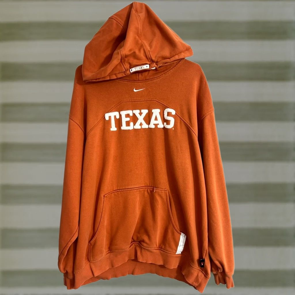 Nike Vintage Nike Texas Longhorns Hoodie Orange Center Check Swoosh NICE 90’s Team XL Size US XL / EU 56 / 4 - 1 Thumbnail