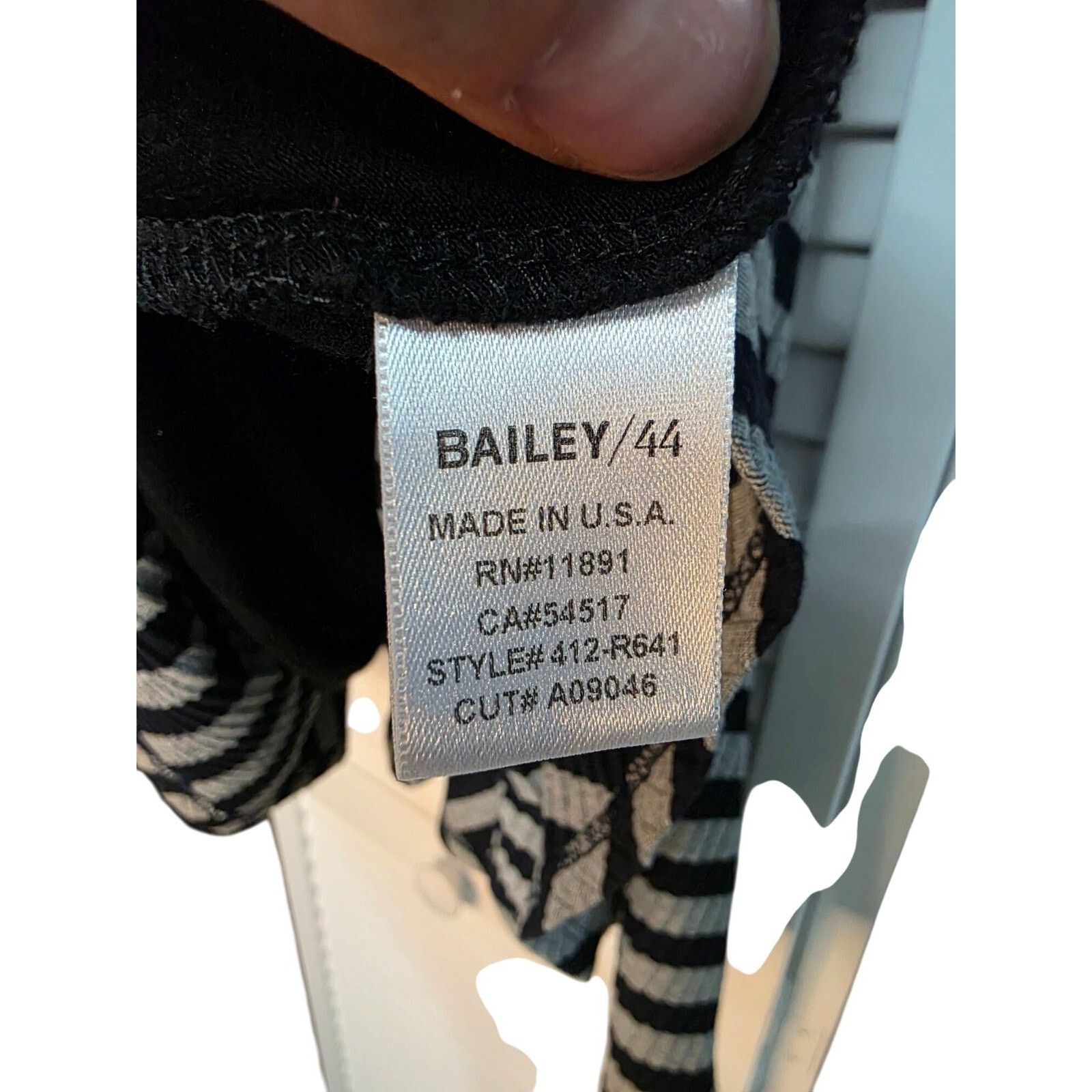 Bailey 44 Bailey Black & Tan Striped Wrap Dress With Long Sleeves Size S / US 4 / IT 40 - 10 Thumbnail