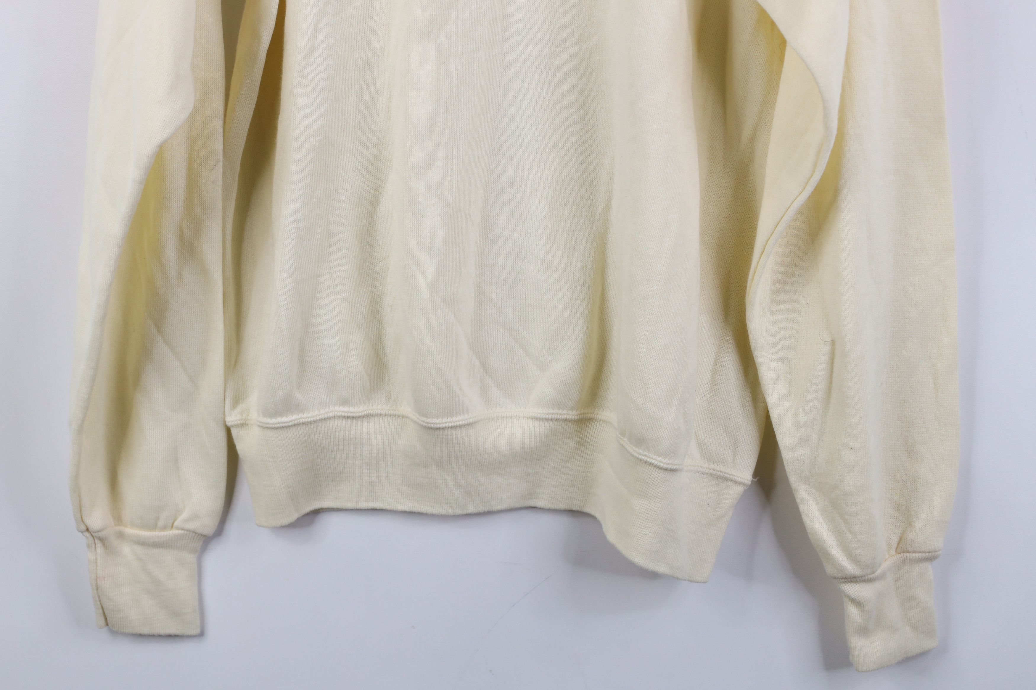 Vintage Vintage 70s Streetwear Crewneck Sweatshirt Pale Yellow USA Size US L / EU 52-54 / 3 - 10 Thumbnail