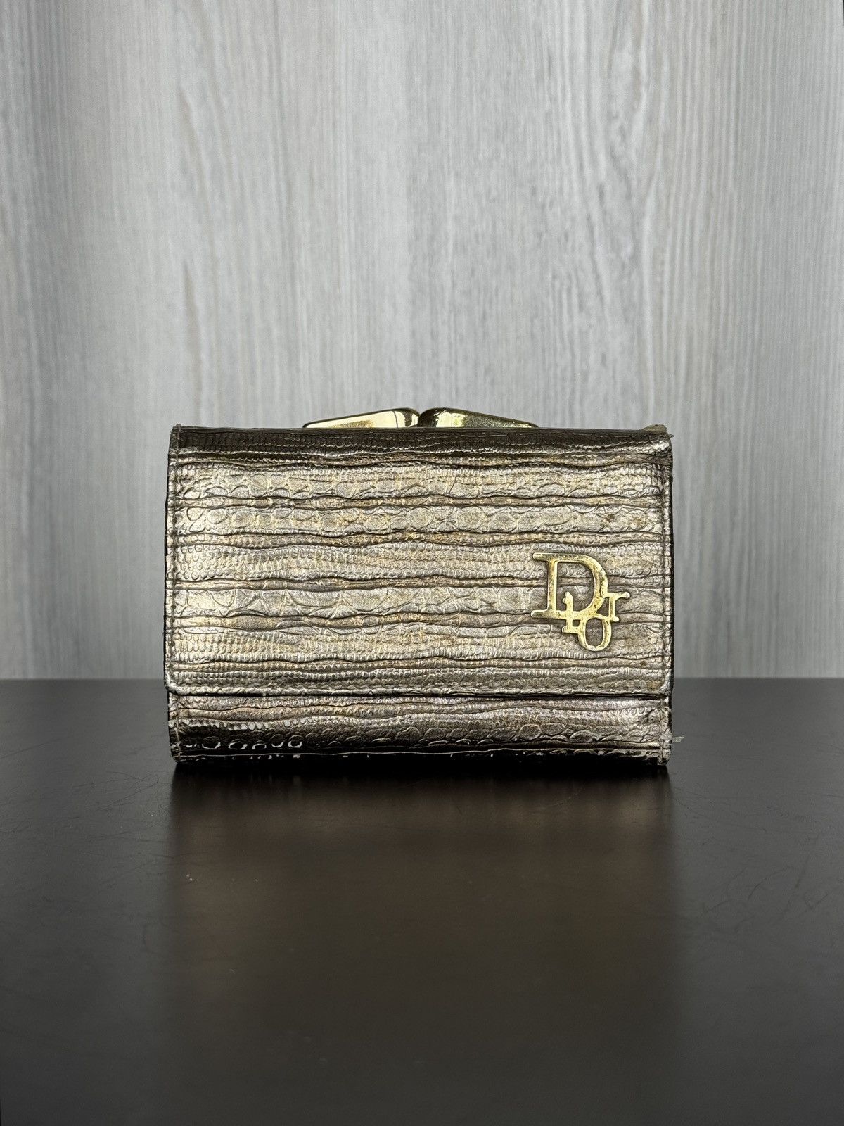 Christian Dior Monsieur Christian Dior Paris Gold/Silver Genuine Leather wallet Size ONE SIZE - 1 Thumbnail