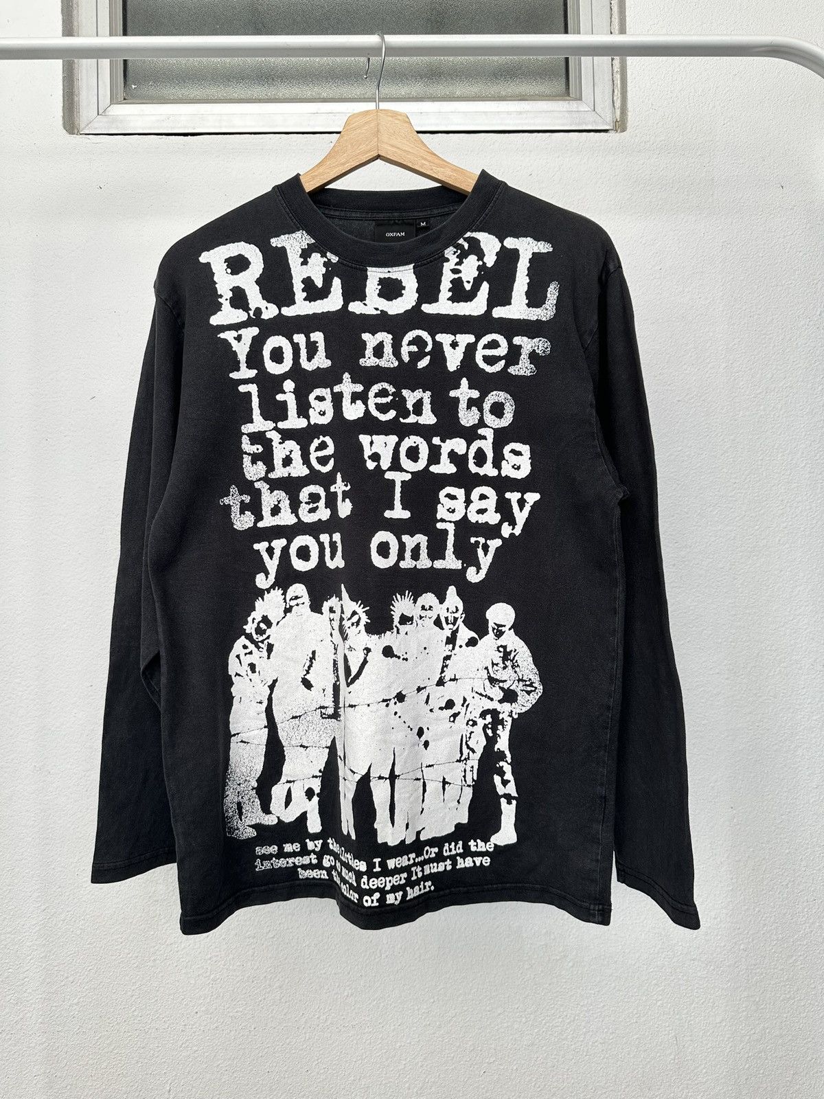 Algonquins 🔥Jrock🔥 - 00's OXFAM punk rebel long sleeve Size US M / EU 48-50 / 2 - 7 Thumbnail