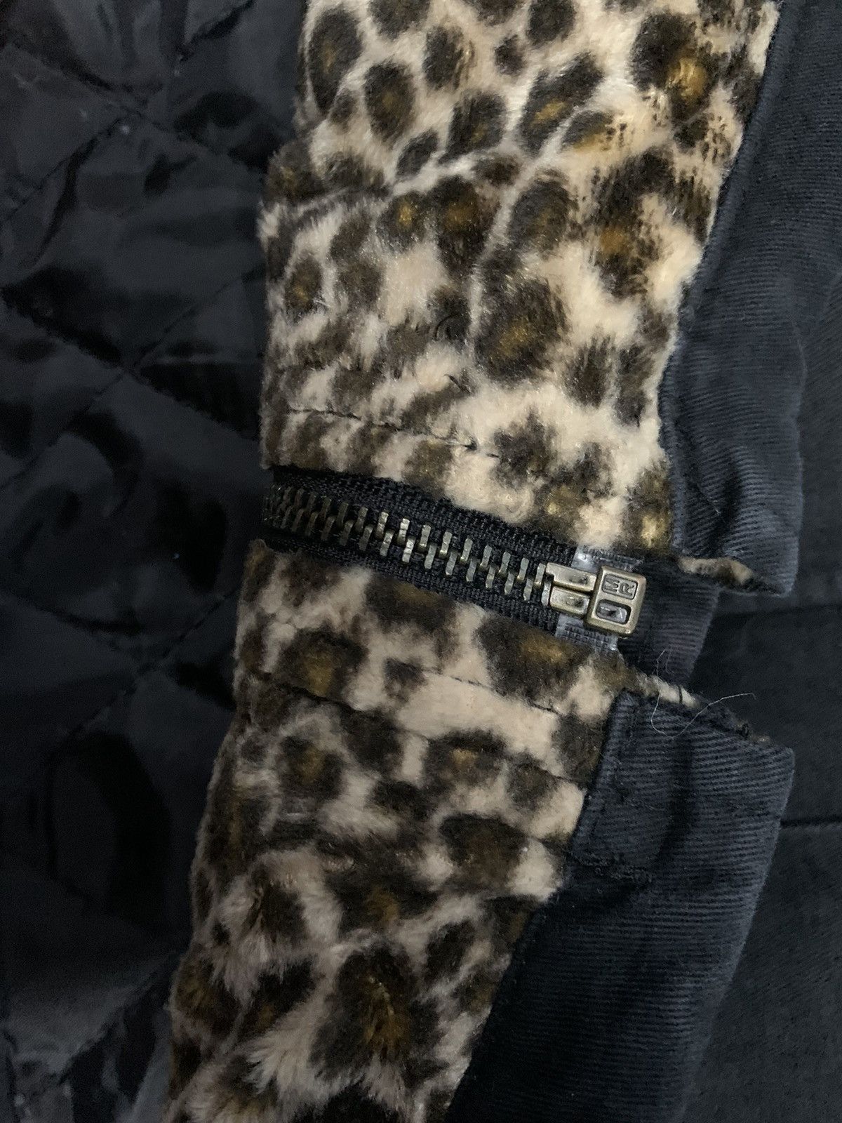 14th Addiction Japanese Black Thread Multipockets Faux Fur Leopard Jacket Size US M / EU 48-50 / 2 - 11 Thumbnail