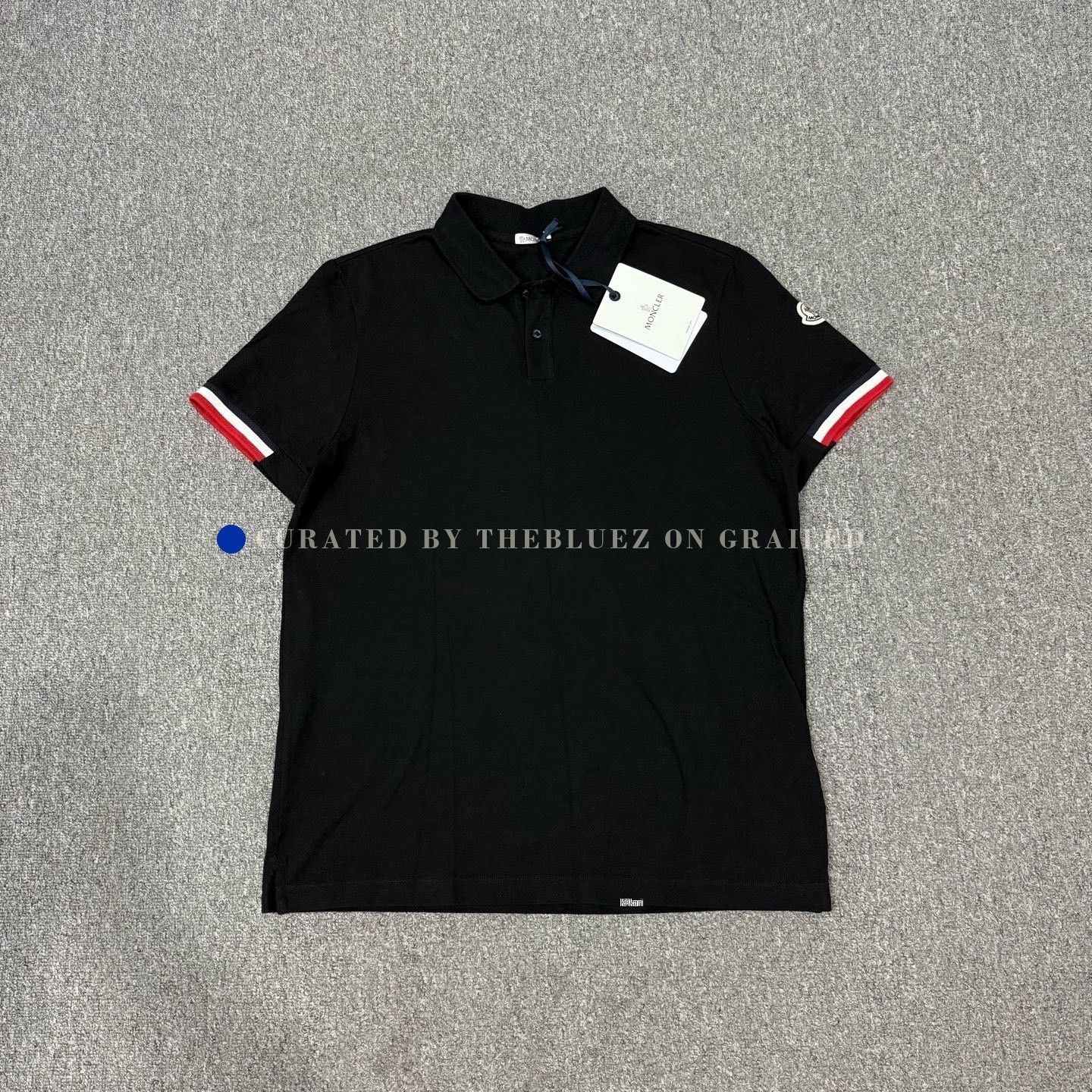 Moncler Moncler Black Logo Short Sleeve Polo Size US L / EU 52-54 / 3 - 1 Thumbnail