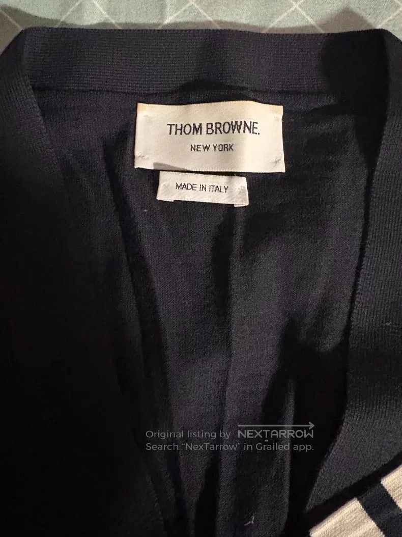 Thom Browne Thom Browne Navy Knit Open Cardigan Size US XS / EU 42 / 0 - 2 Thumbnail