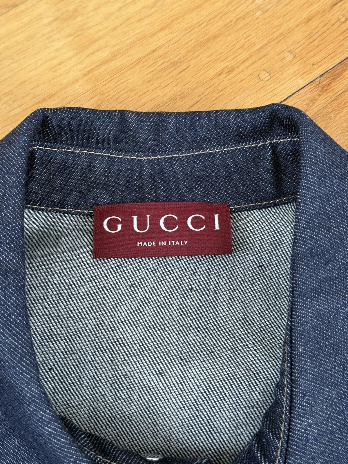 Gucci Gucci Cotton Selvedge Denim Shirt Size US M / EU 48-50 / 2 - 3 Thumbnail