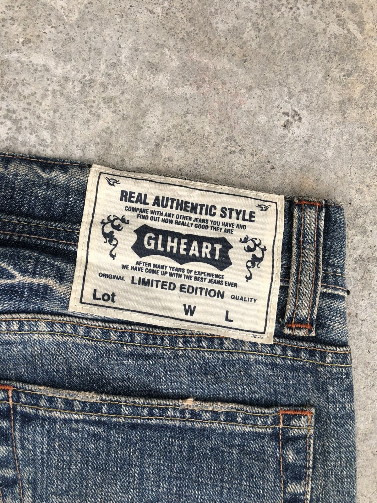 If Six Was Nine Japanese GLHEART Flared Jeans Bootcut Mud Wash Distressed Size US 33 - 18 Thumbnail