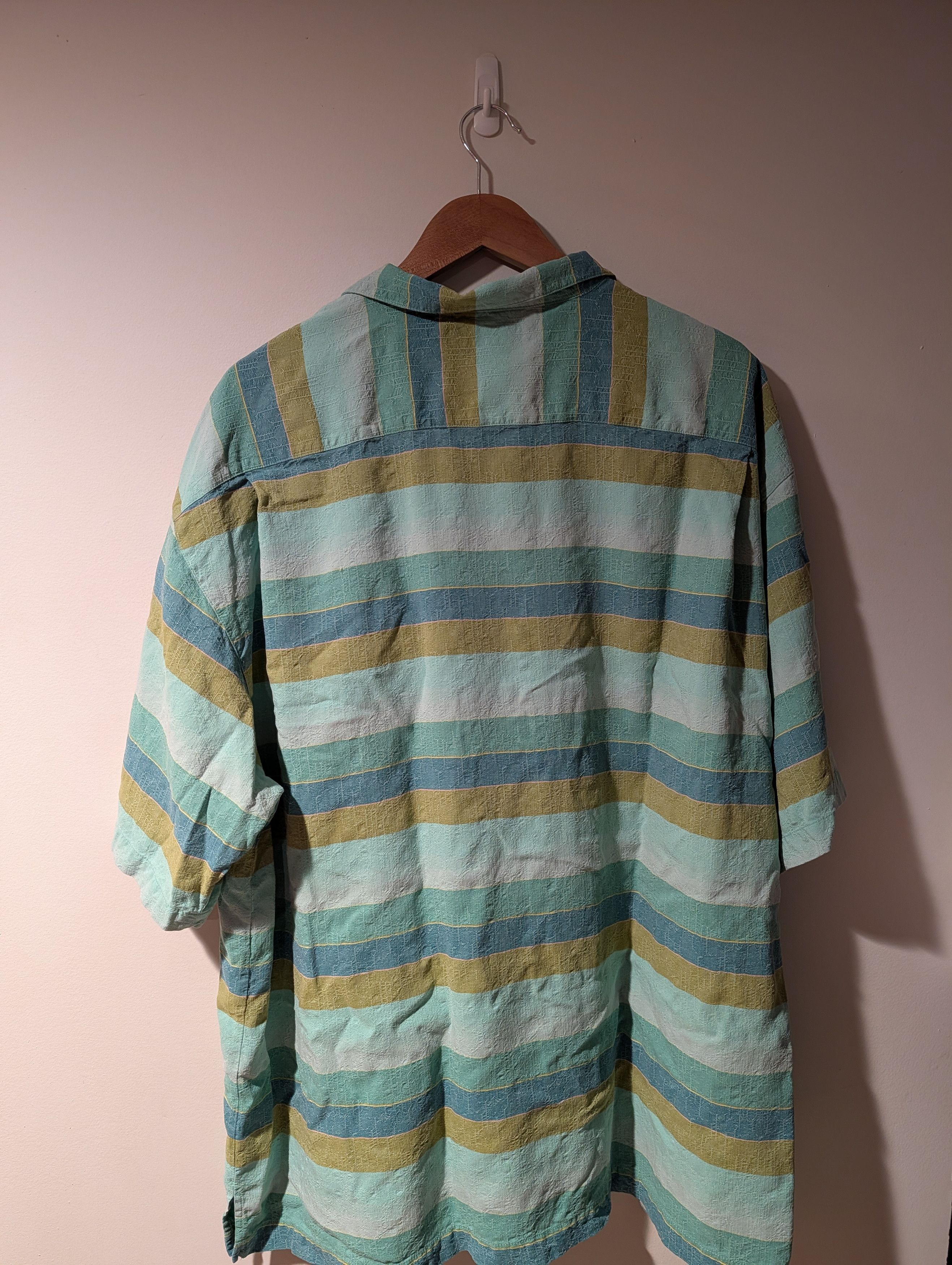 Tommy Bahama Tommy Bahama XX-Large Stripe Silk Button Up Shirt Size US XXL / EU 58 / 5 - 3 Thumbnail