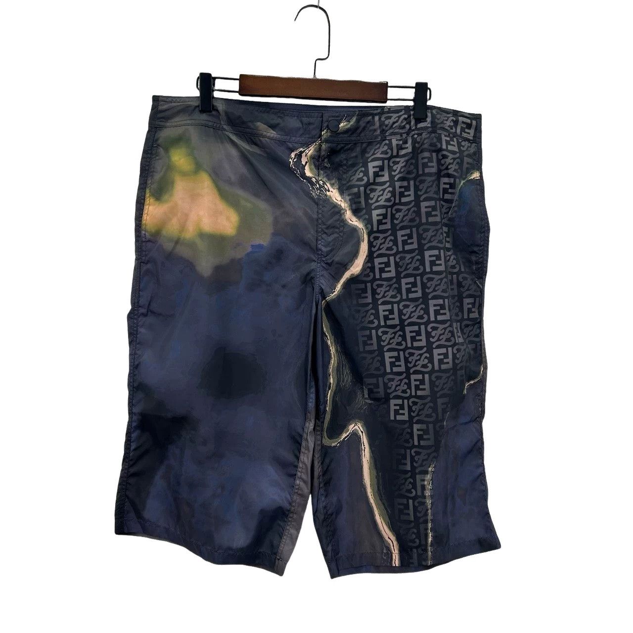 Fendi Fendi Abstract Logo Swim Shorts Size 50 Size US 34 / EU 50 - 1 Thumbnail