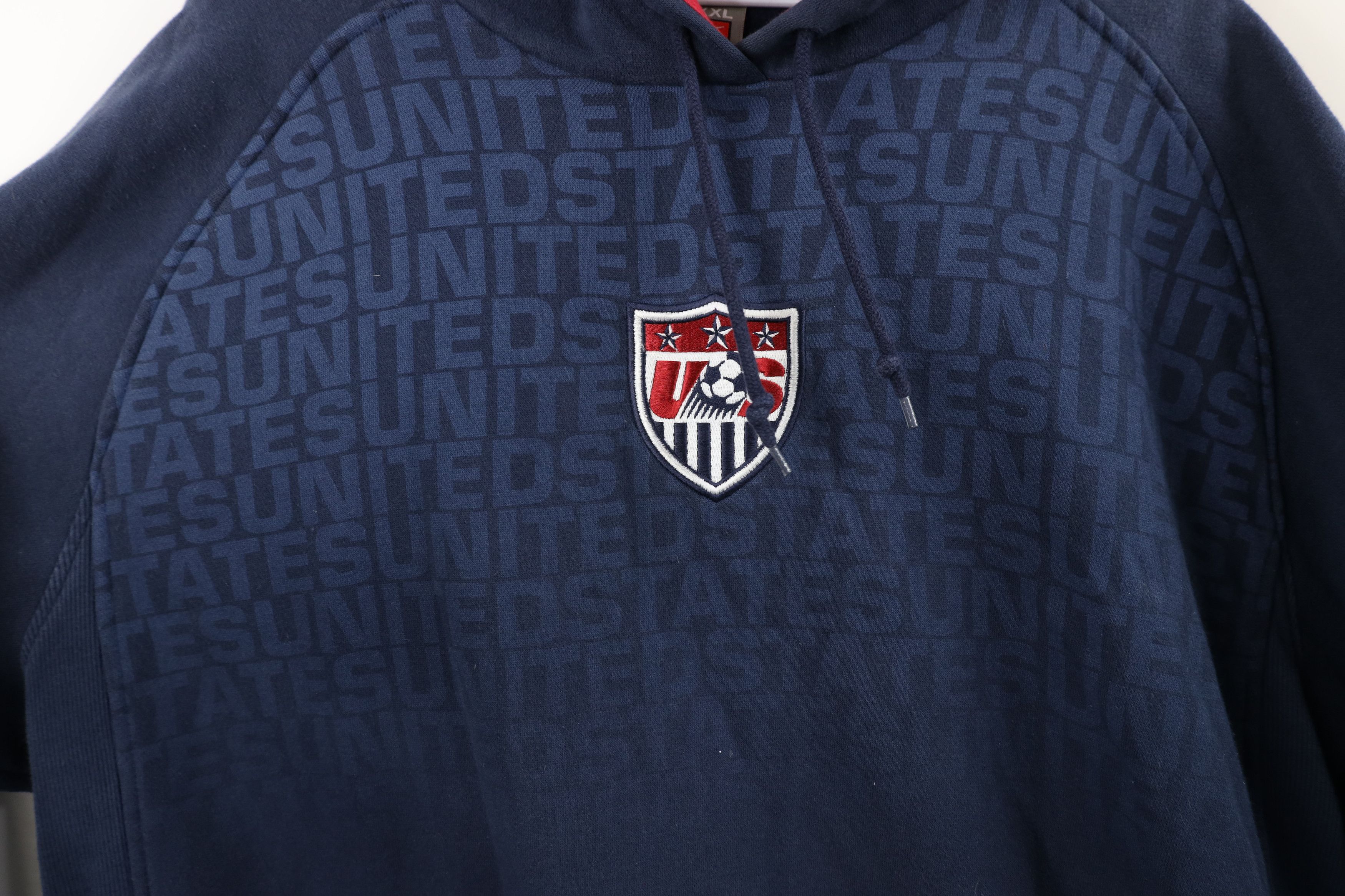 Nike Vintage Nike Scott Mini Swoosh USA Soccer Futbol Hoodie Blue Size US XXL / EU 58 / 5 - 7 Thumbnail