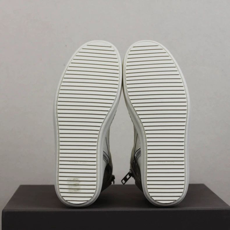 Rick Owens rickowens milk white high top sneakers-2508 Size US 5 / EU 37 - 6 Thumbnail