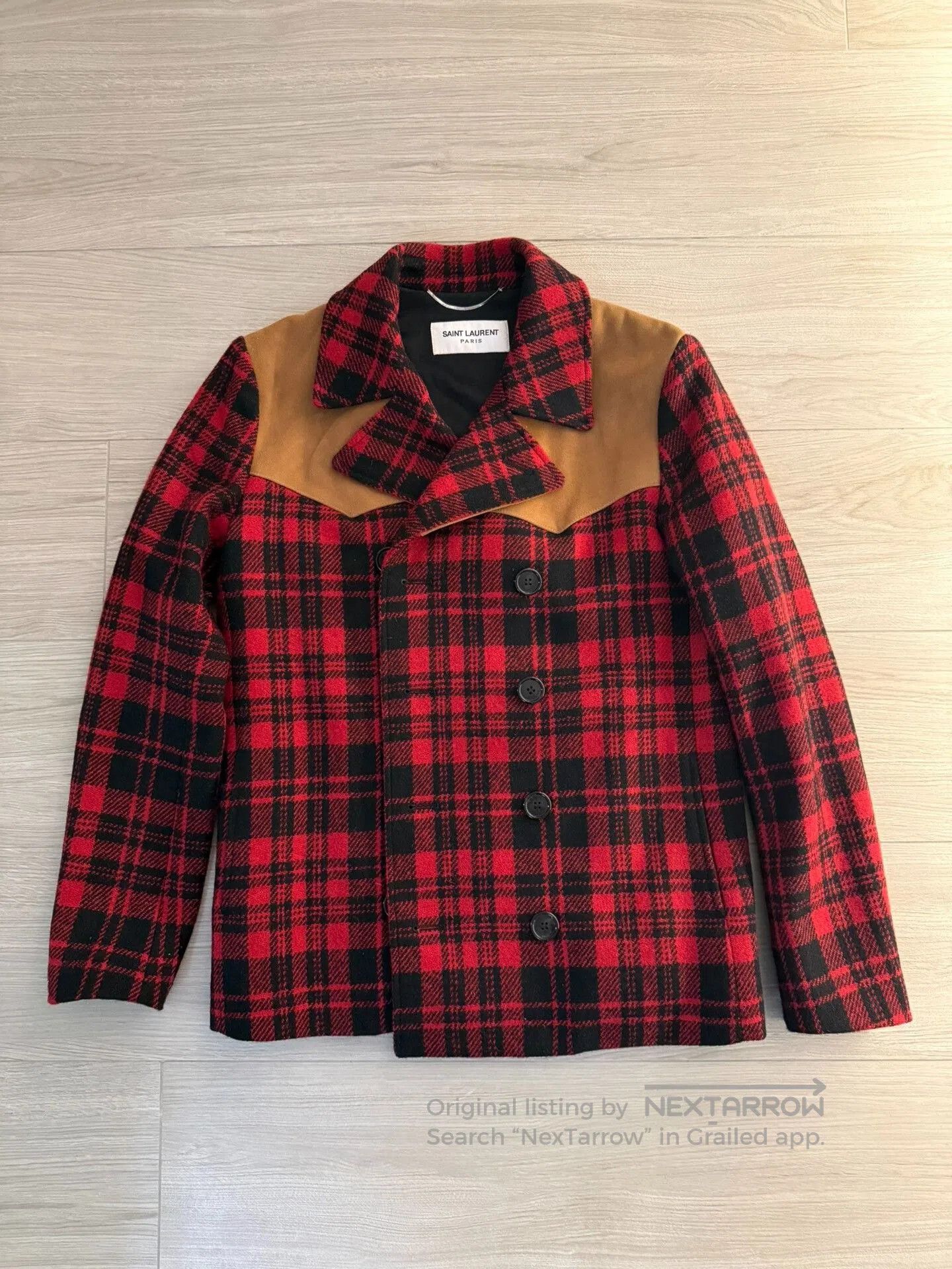 Saint Laurent Paris Saint Laurent Hedi Slimane Plaid Coat. Size US S / EU 44-46 / 1 - 1 Thumbnail