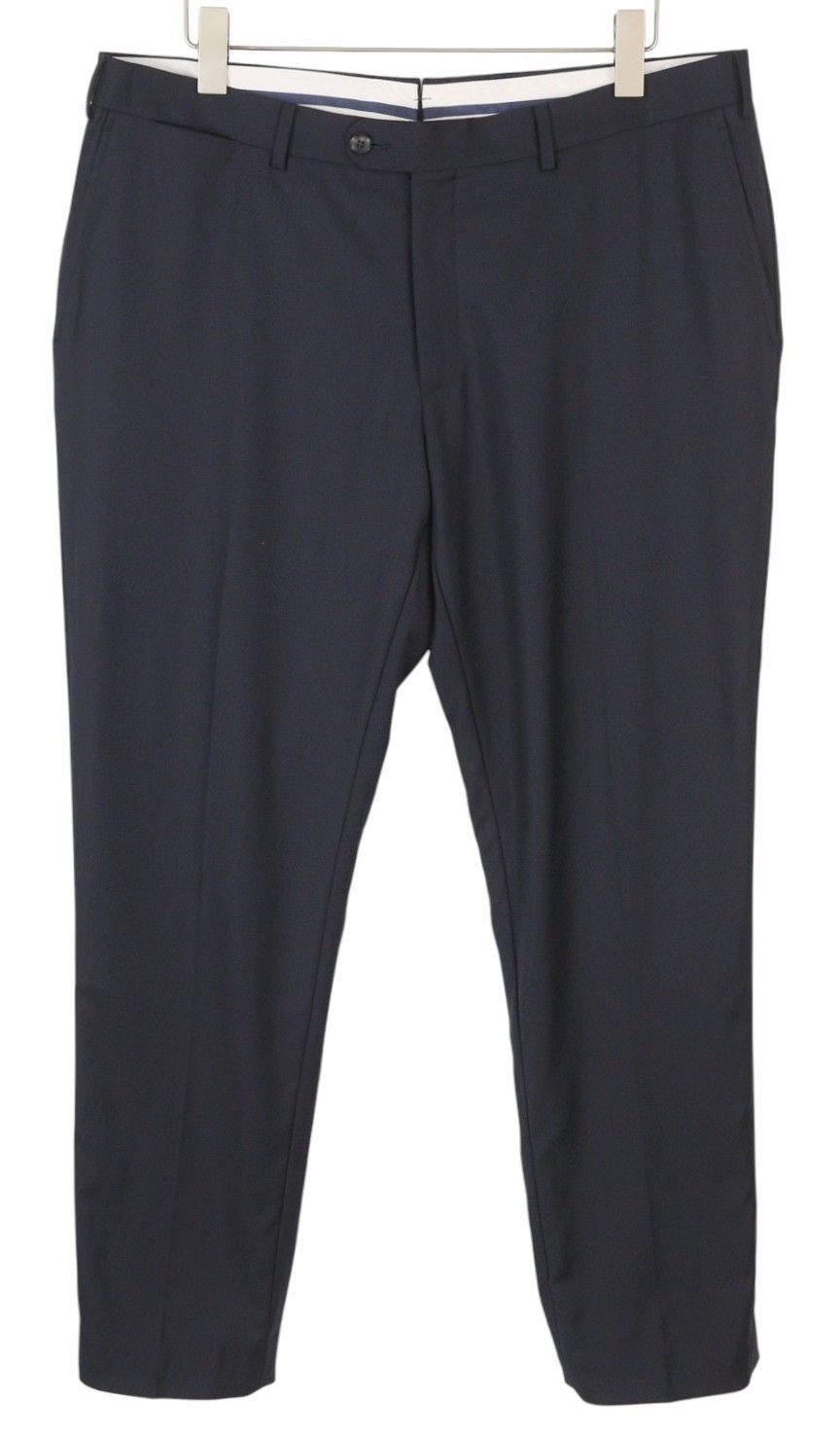 Suitsupply UK46S Dark Blue Wool Flat Front Trousers 86724 Size 46S - 1 Thumbnail