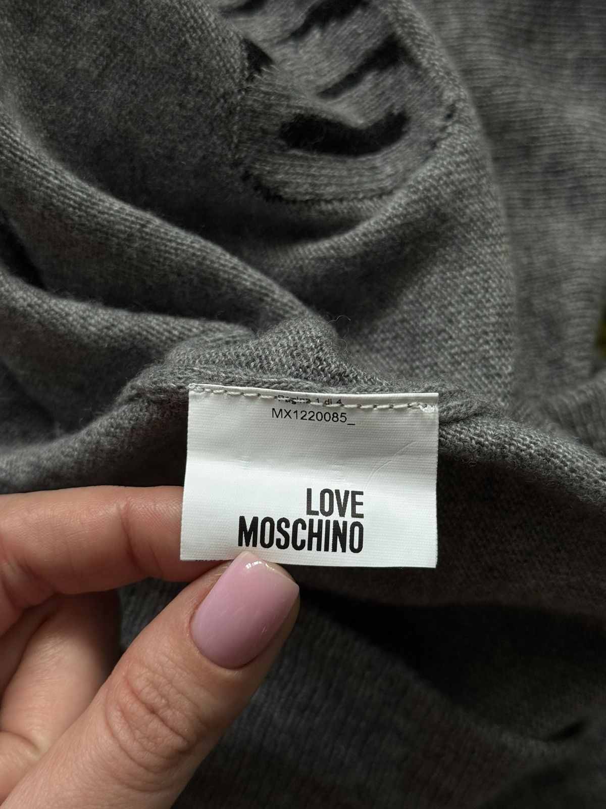 Love Moschino Love Moschino big logo wool blend sweater Size L / US 10 / IT 46 - 5 Thumbnail