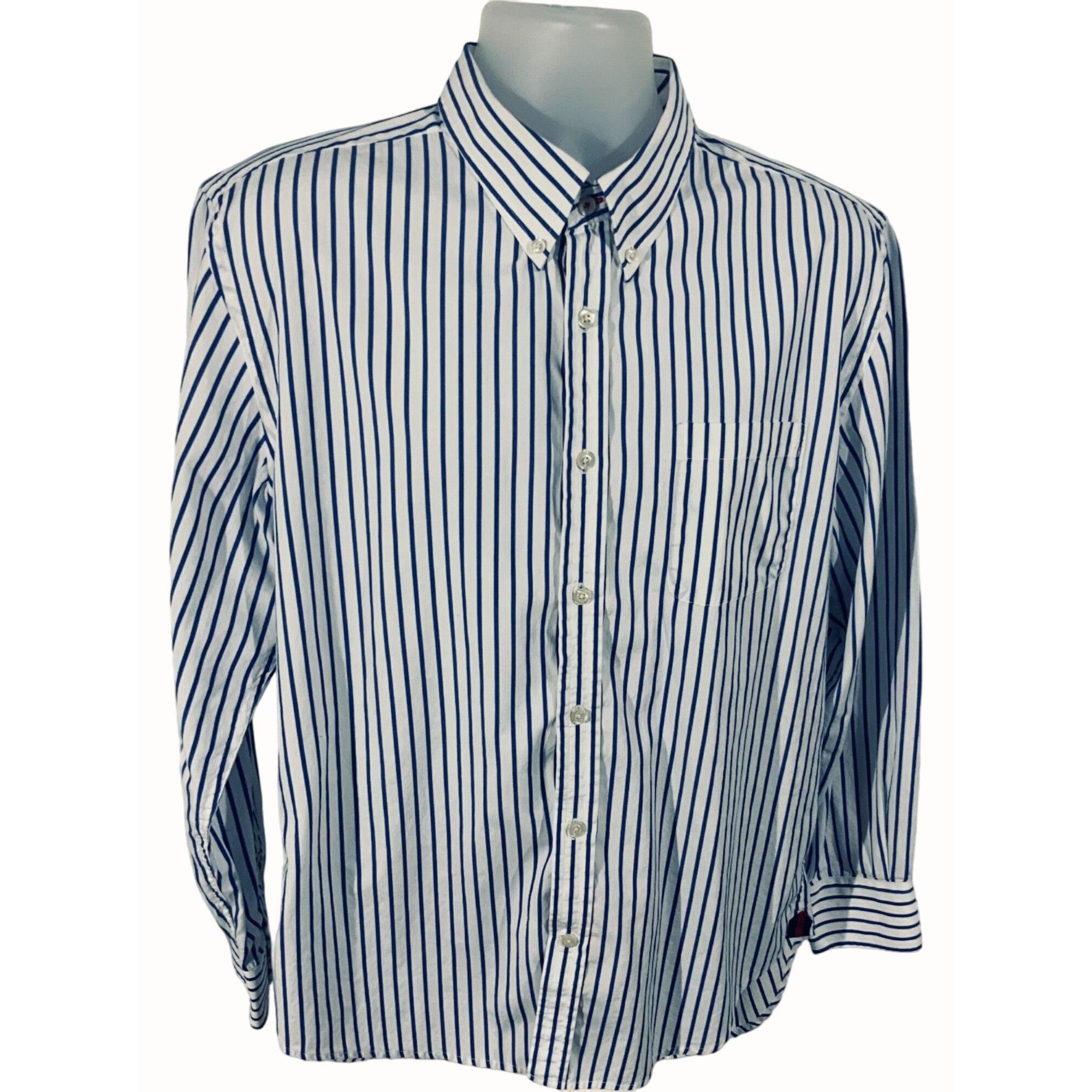 Designer Lincs DC & Co Mens Classic Striped XL Cotton Button Down Size US XL / EU 56 / 4 - 1 Thumbnail