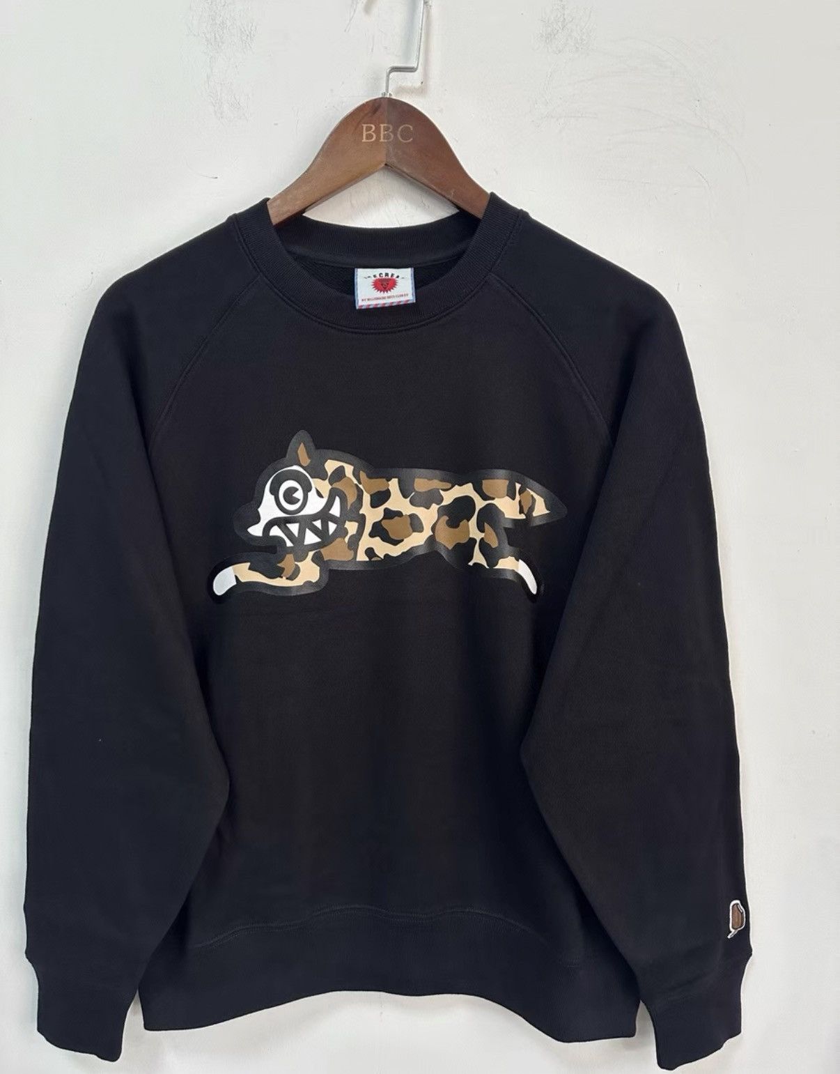 Billionaire Boys Club Leopard Print Flying Dog Sweatshirt
