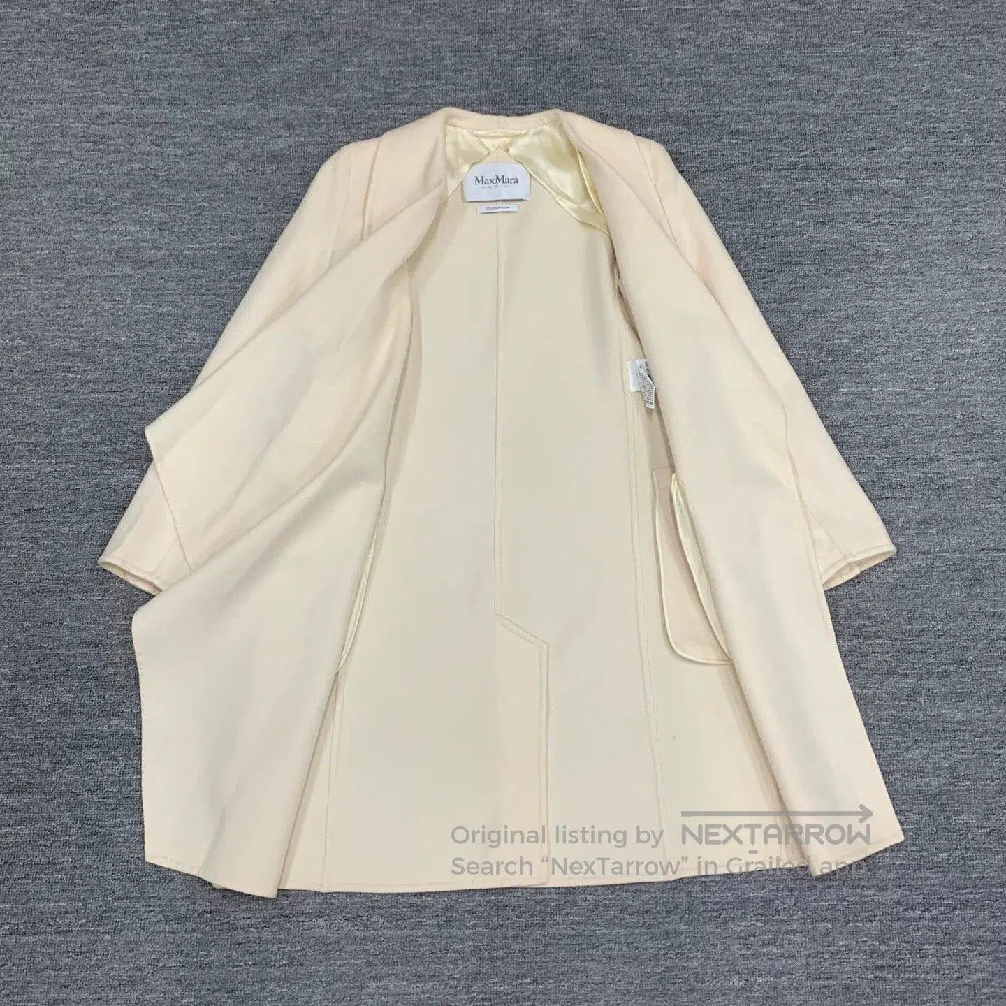 Other Max Mara White Collar Belted Coat. Size US XXS / EU 40 - 6 Thumbnail