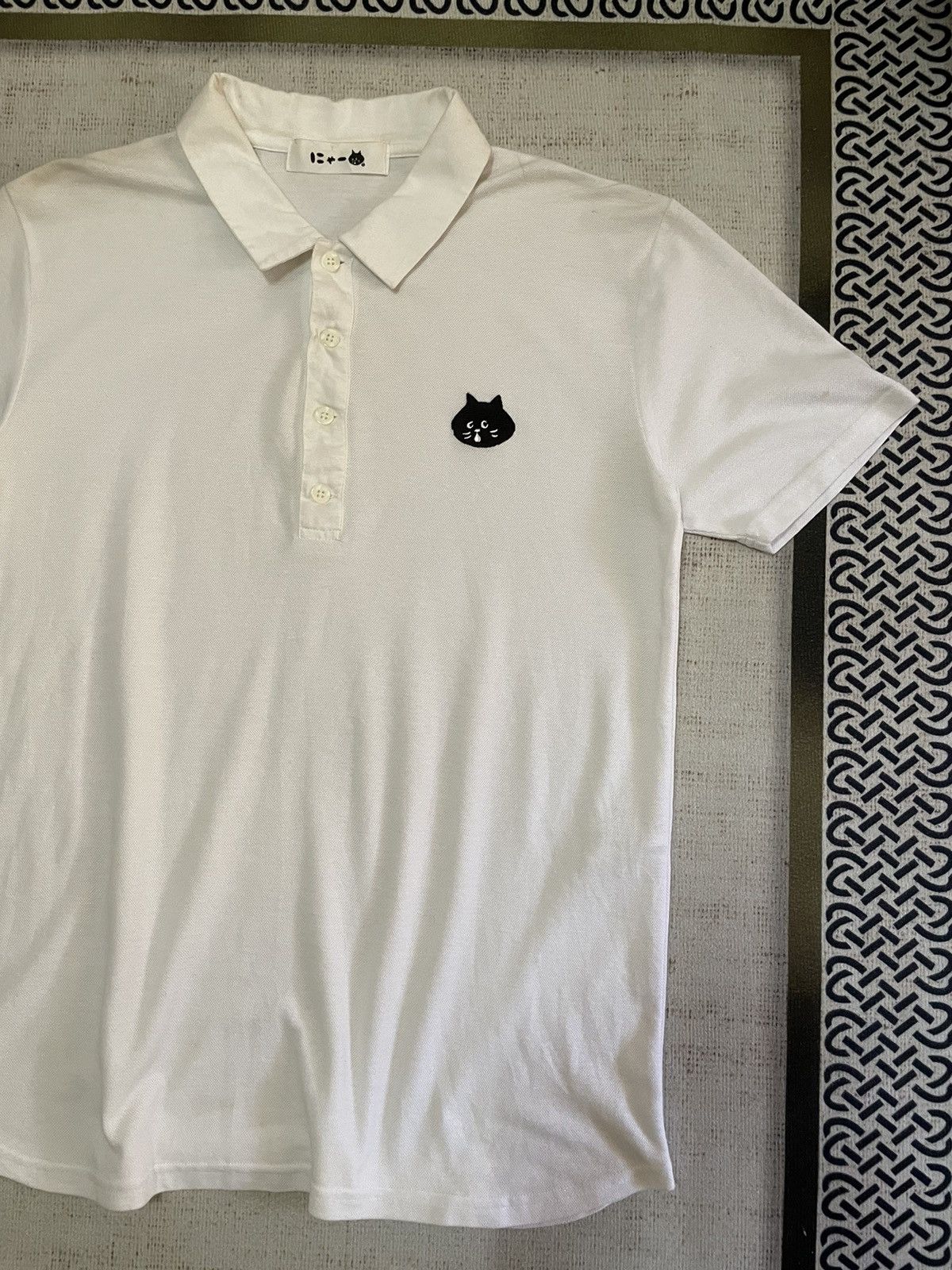 Issey Miyake × Japanese Brand NET-NET BY ISSEY MIYAKE CATS EMBROIDERED POLO TEE Size US L / EU 52-54 / 3 - 3 Thumbnail