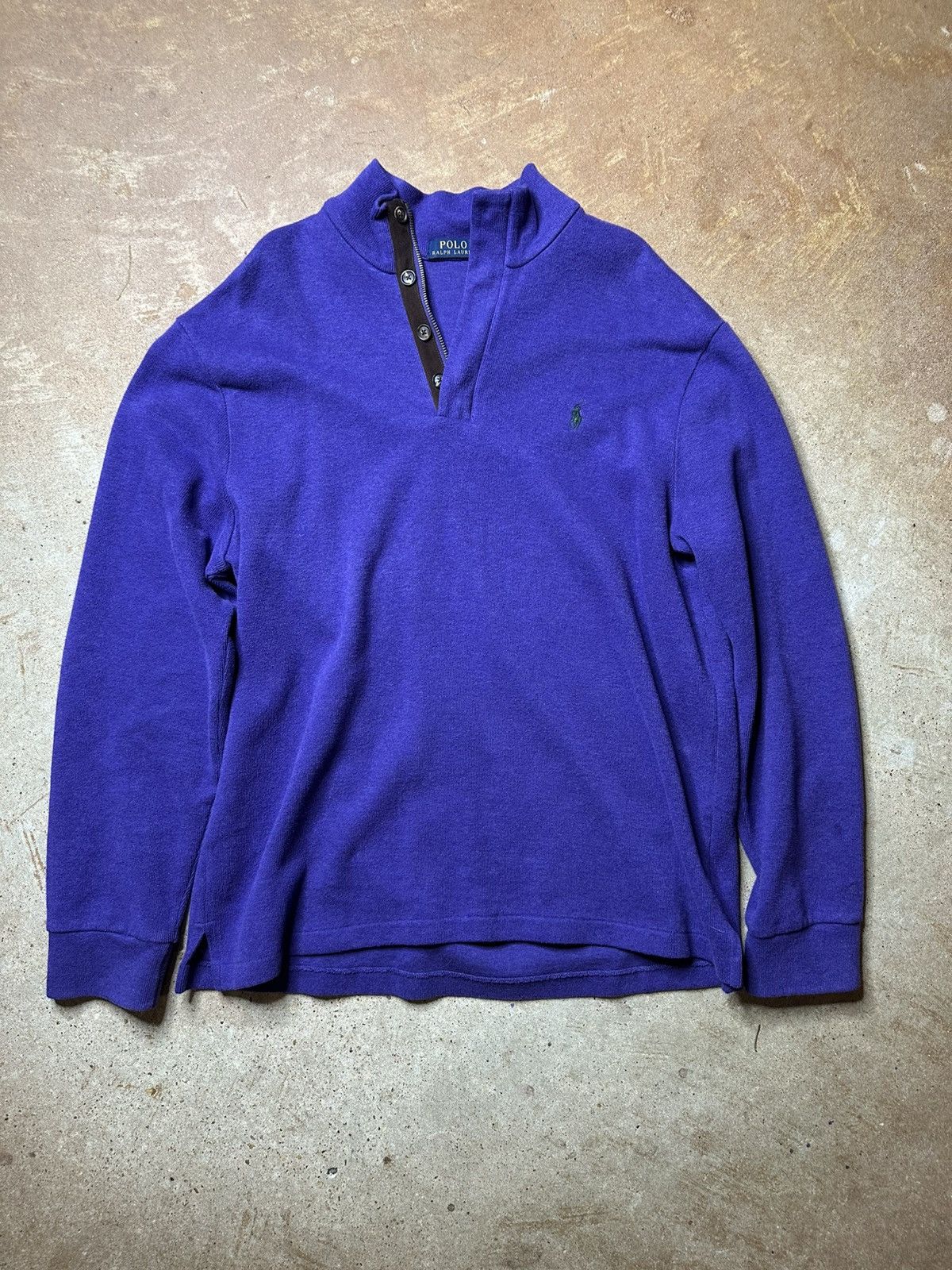 Polo Ralph Lauren Polo Ralph Lauren Mock Neck Button Up Sweater Size US XL / EU 56 / 4 - 1 Thumbnail