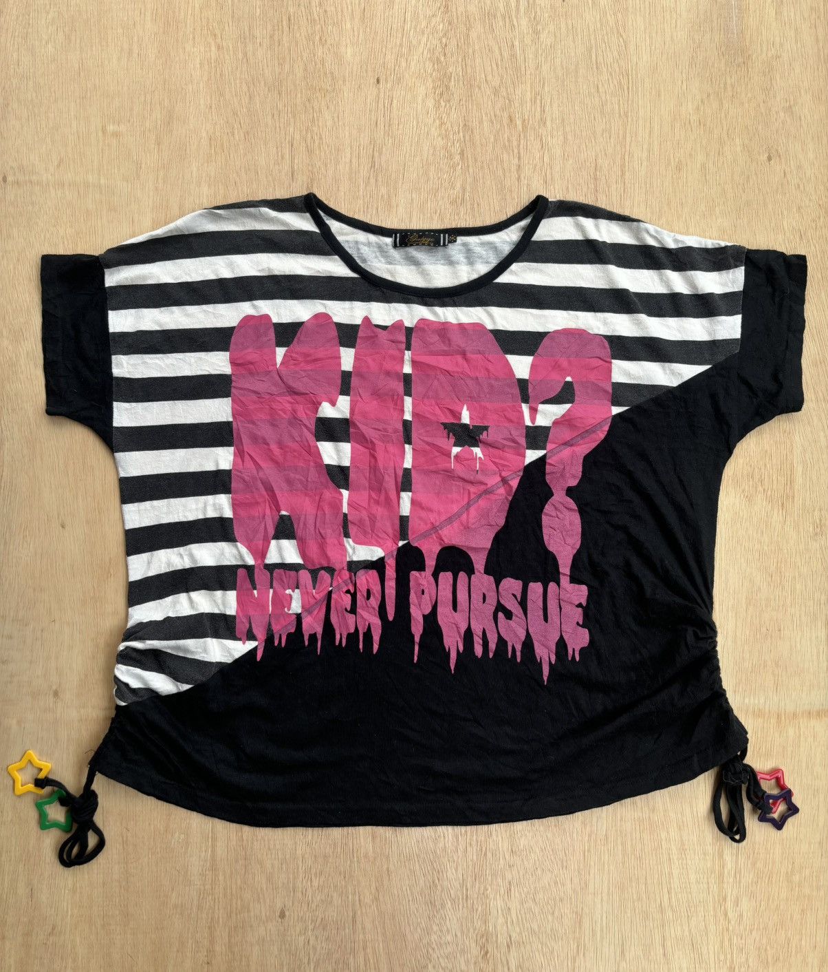 Hysteric Glamour × If Six Was Nine × Japanese Brand Y2k Galyge Kid Never Pursue Stripe Tshirt Size M / US 6-8 / IT 42-44 - 3 Thumbnail