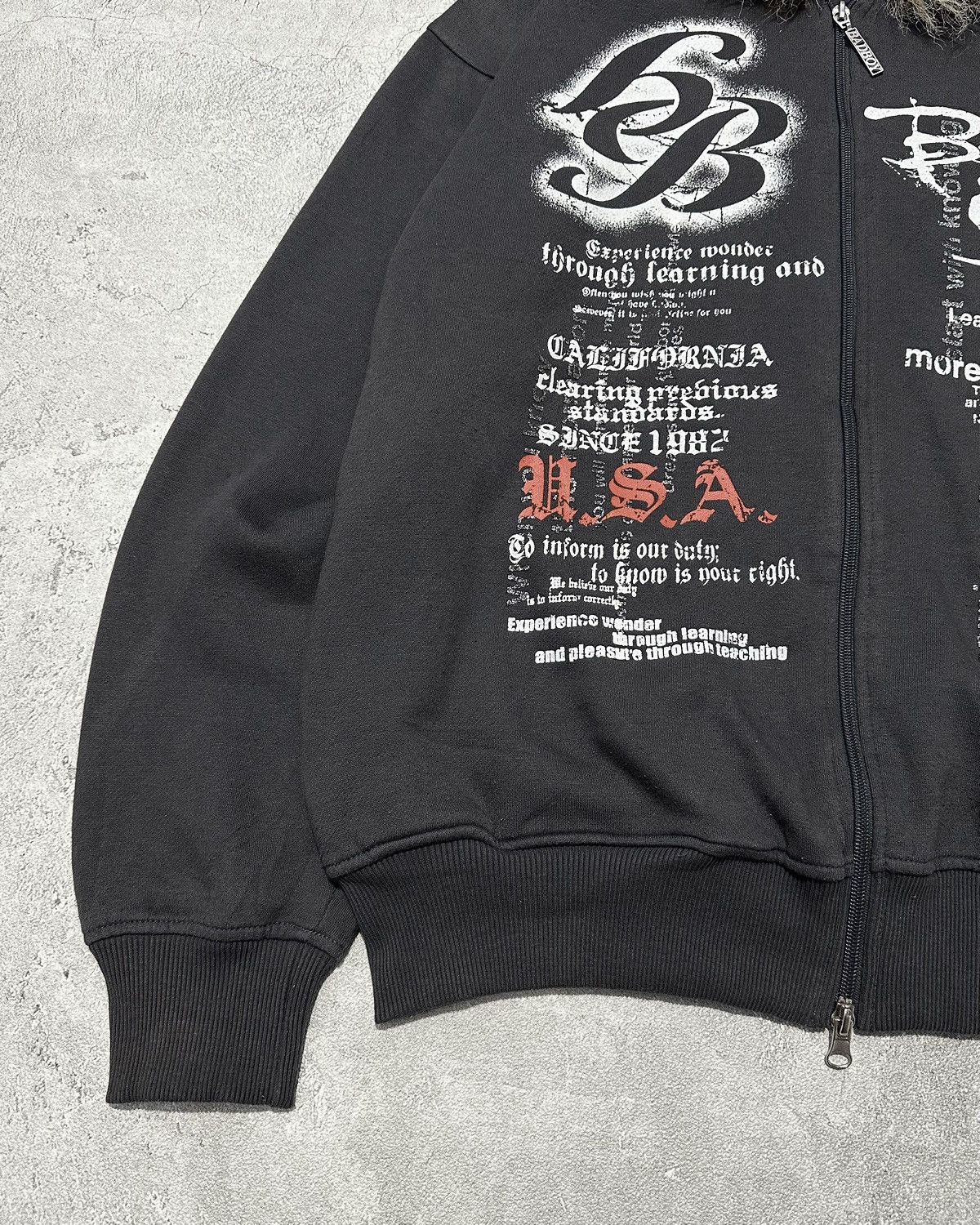Vintage Y2k Bad Boy Faux Fur Hoodie Ifsixwasnine Lgb Style Size US L / EU 52-54 / 3 - 4 Thumbnail