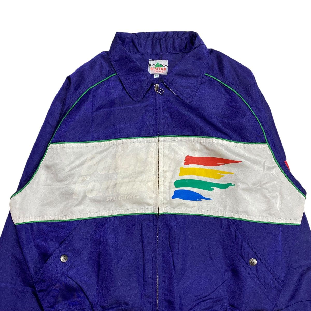 Benetton Vintage Benetton Formula 1 Racing Bomber Jacket Size US M / EU 48-50 / 2 - 2 Thumbnail