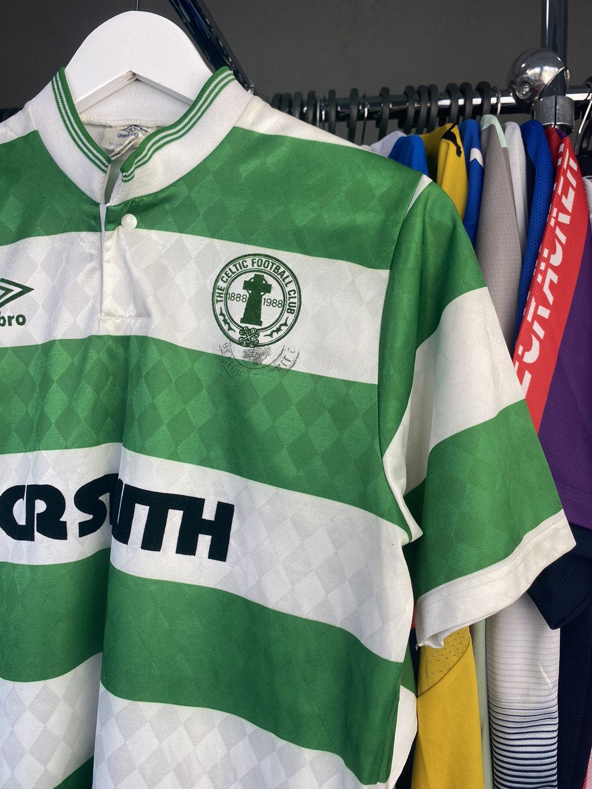 Umbro 1987/89 UMBRO CELTIC HOME SOCCER FOOTBALL JERSEY SHIRT Size US M / EU 48-50 / 2 - 4 Thumbnail