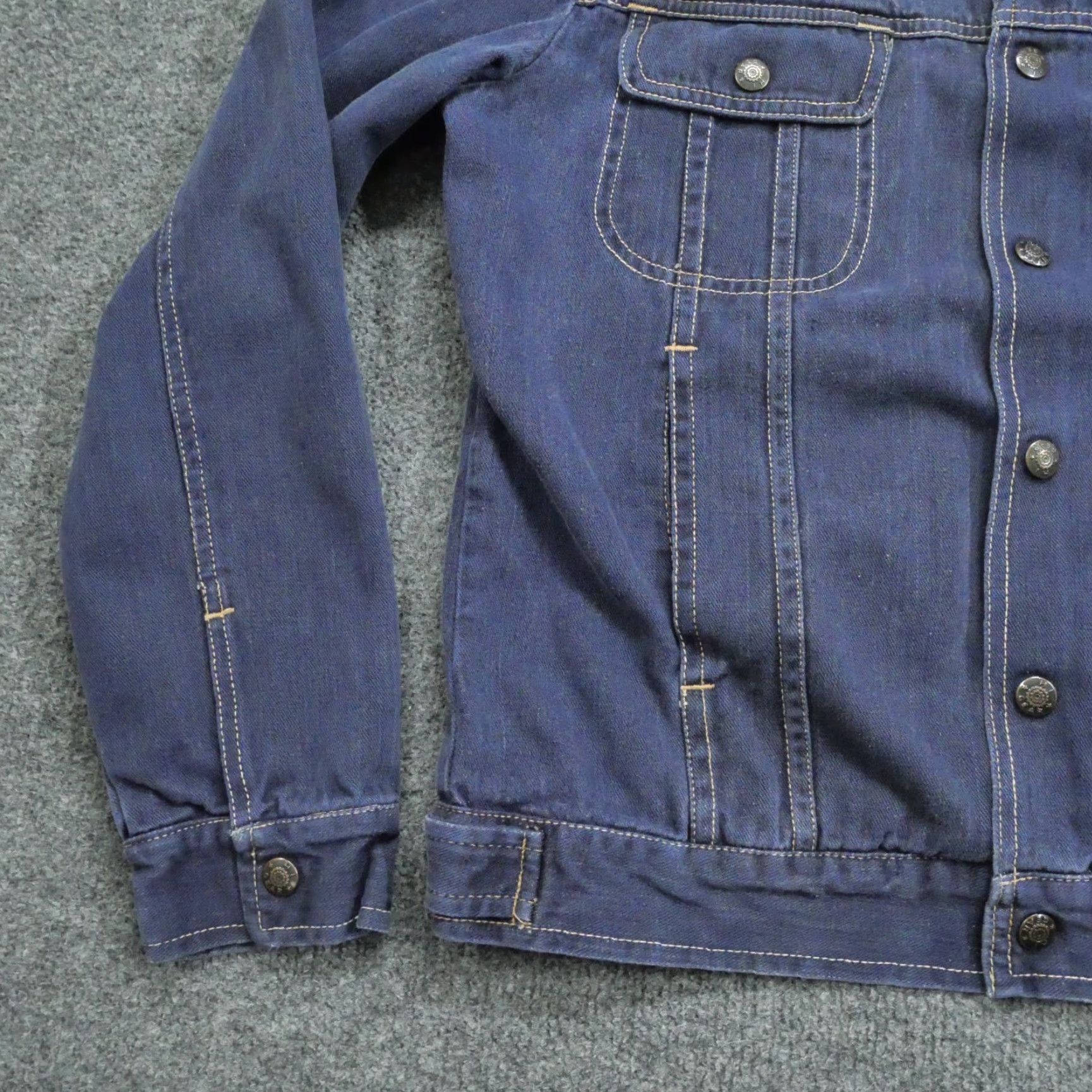 Denime VINTAGE Hi Gear Jacket Womens M Blue Denim Trucker Snap 70s Size 32" / US 10 / IT 46 - 6 Thumbnail