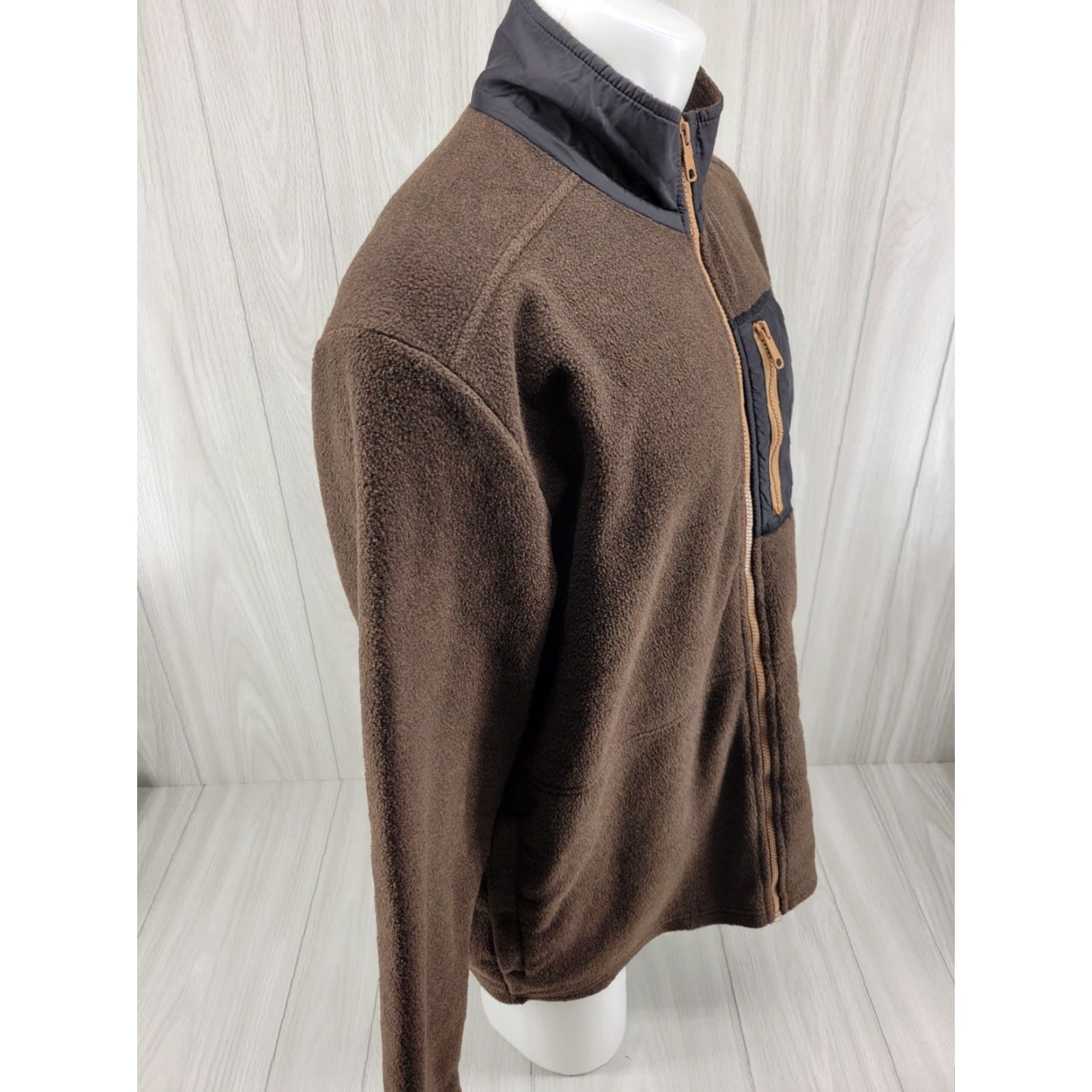 KAVU KAVU Fleece Jacket XL Brown Full Zip Outdoor Hiking Trail Mens Size US XL / EU 56 / 4 - 6 Thumbnail