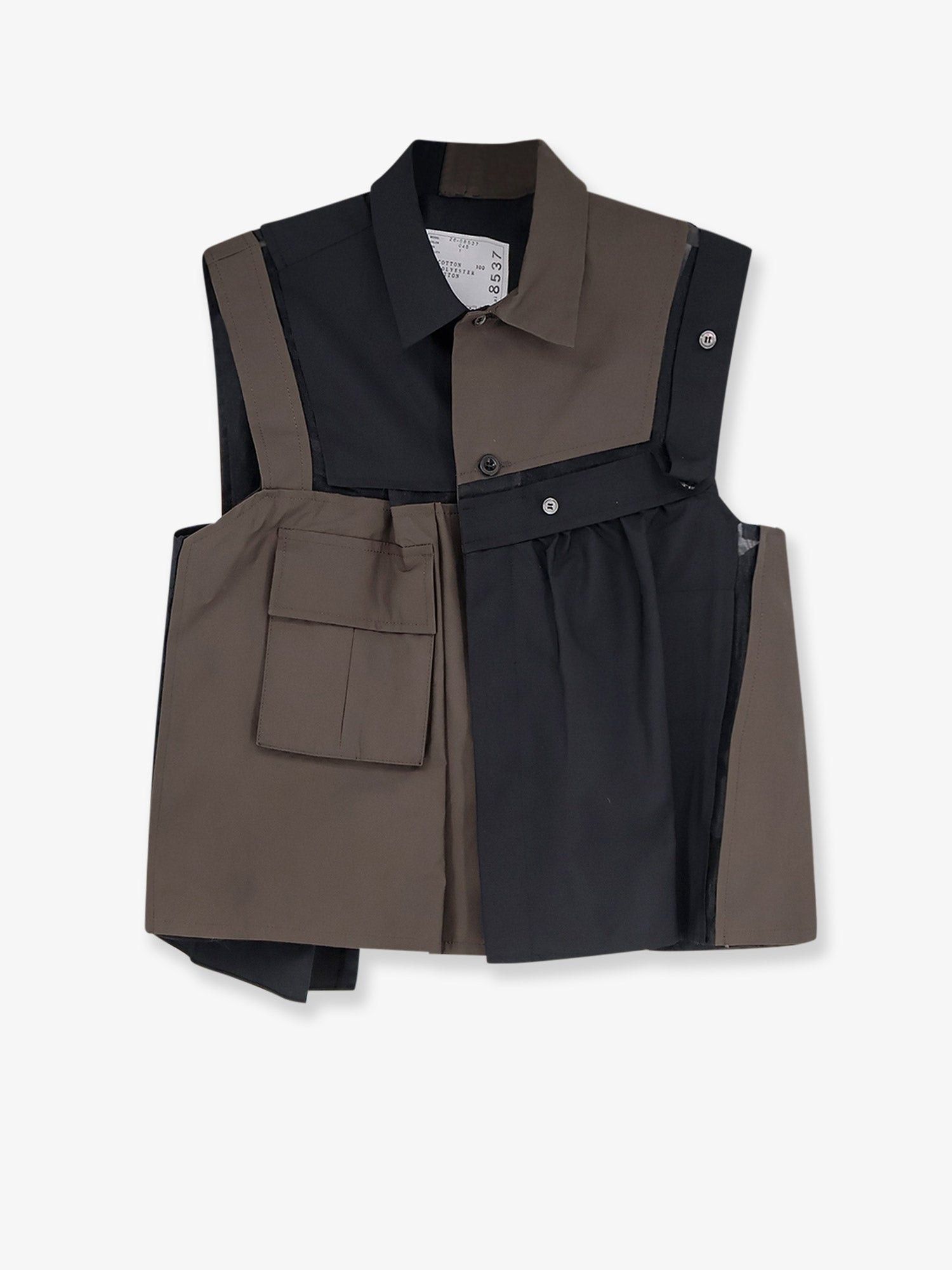 Sacai Patchwork Cotton Shirt Size S / US 4 / IT 40 - 1 Thumbnail