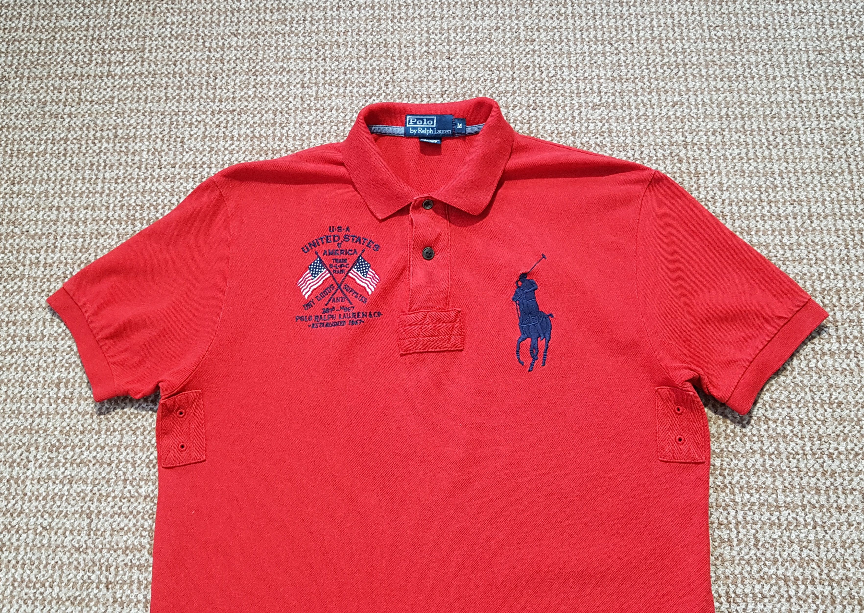 Polo Ralph Lauren Vintage Ralph Lauren Polo Shirt USA Big Logo sz M Size US M / EU 48-50 / 2 - 2 Thumbnail