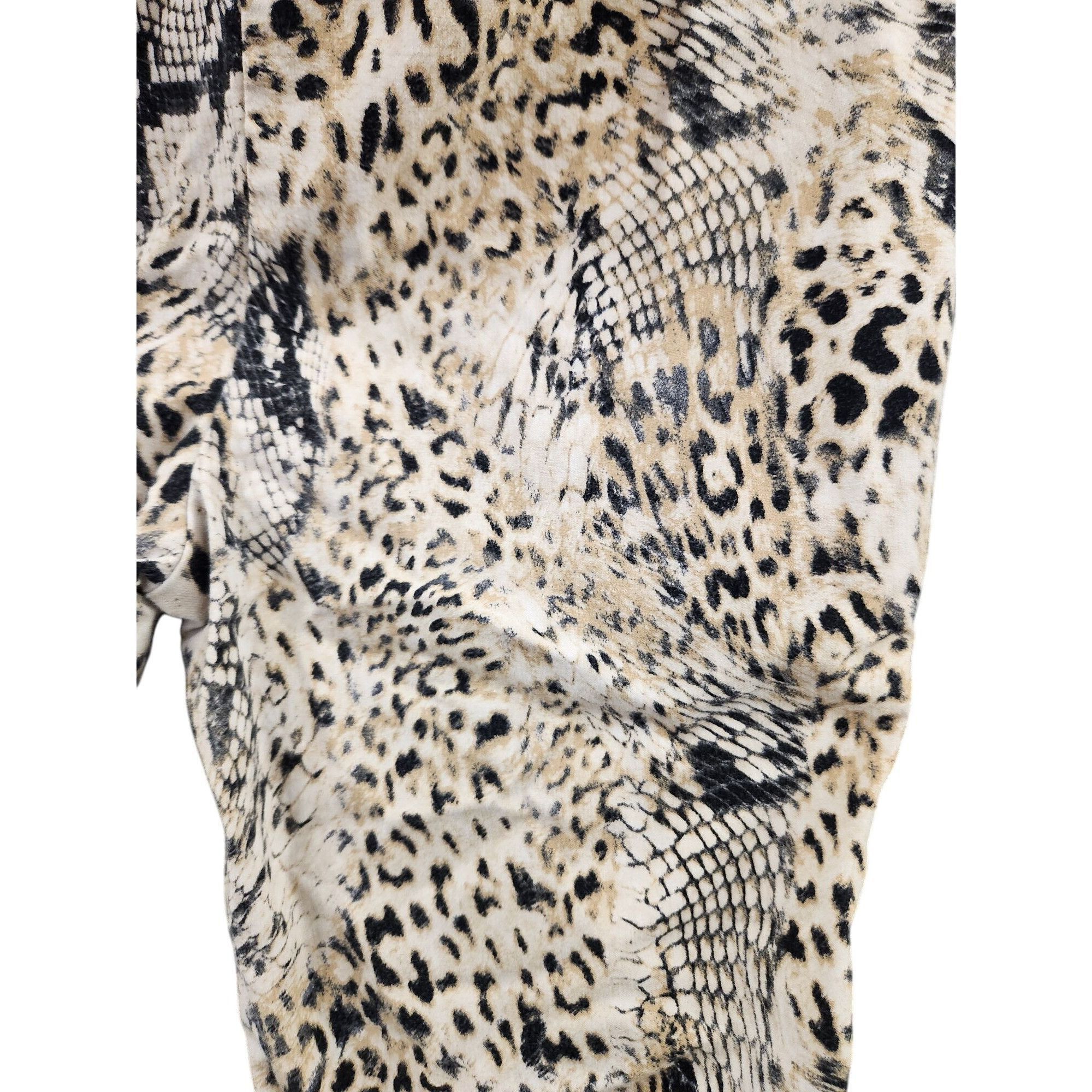 Chicos Chicos Womens Leopard Print Slim Pants Size 00 US 2 Rayon Bl Size 24" / US 00 / IT 34 - 11 Thumbnail