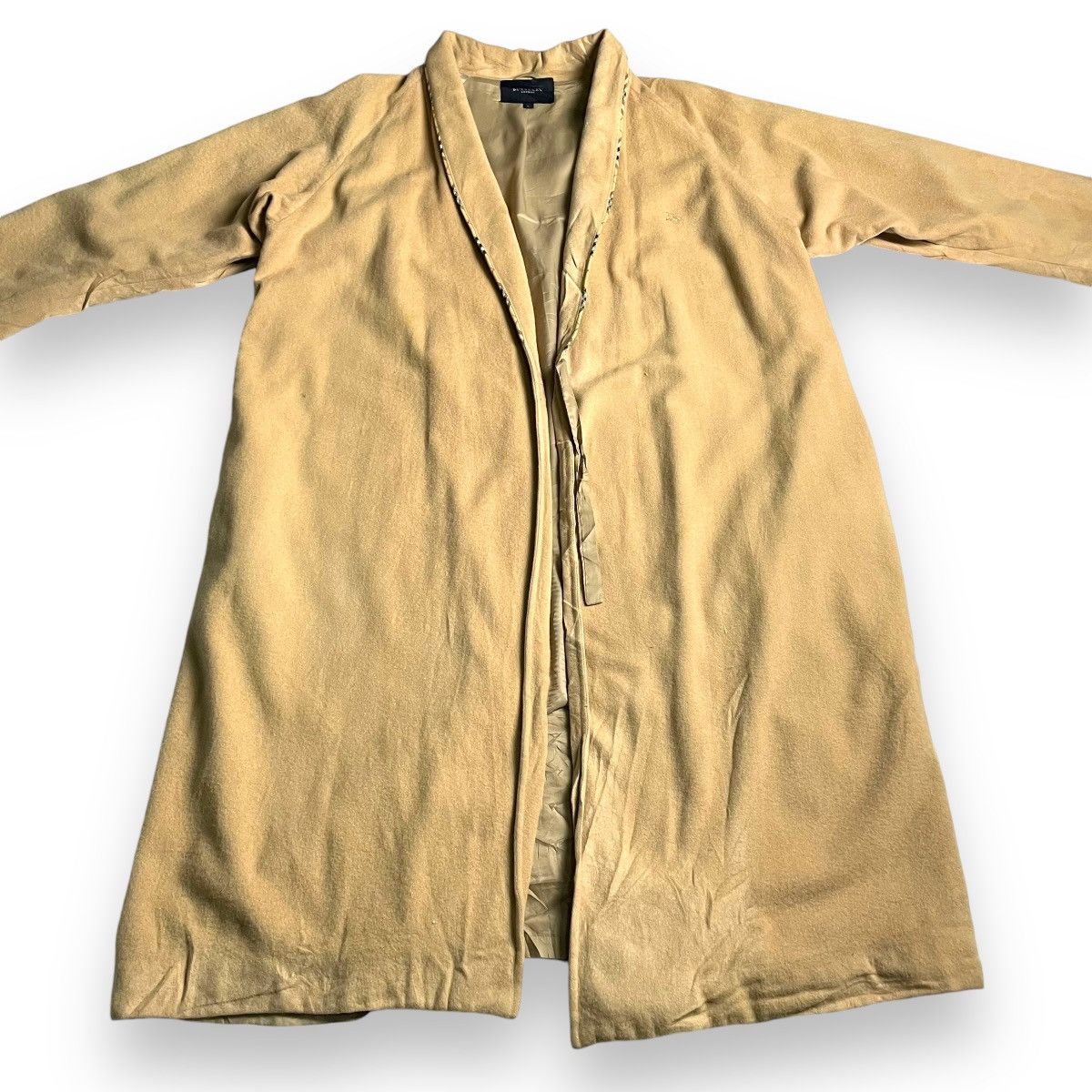 Burberry BURBERRY EMBROIDERED LOGO WOOL LONG JACKET Size US L / EU 52-54 / 3 - 5 Thumbnail