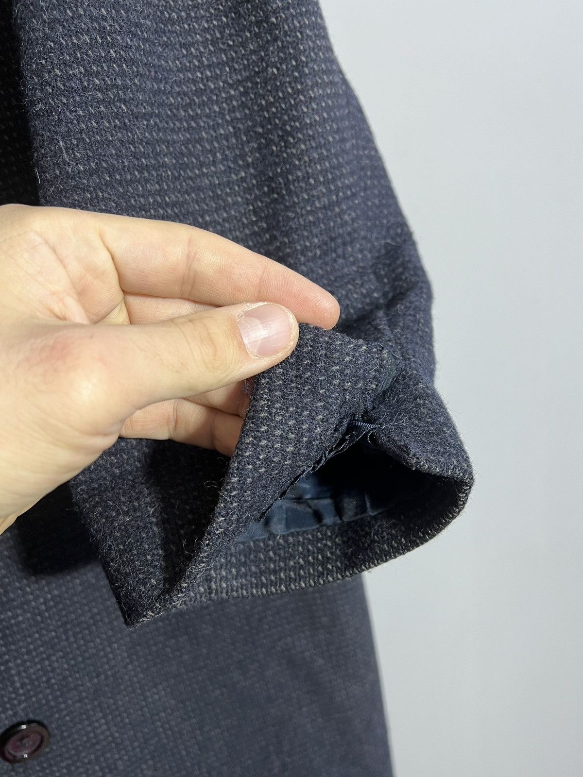 Valentino × Vintage Vintage Valentino Uomo Double-Breasted Wool Coat Jacket Size US L / EU 52-54 / 3 - 7 Thumbnail