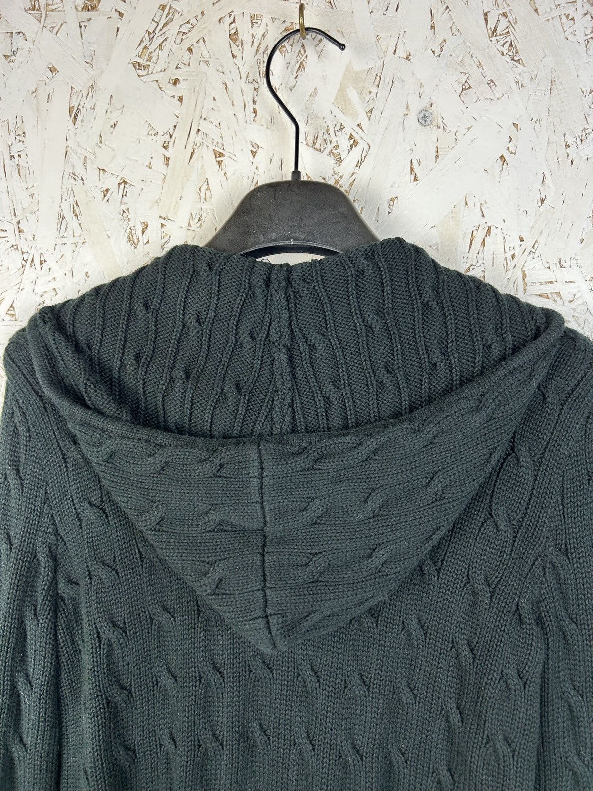 Polo Ralph Lauren Vintage Ralph Lauren Sport Cable Knit Zippered Hoodie Black Size S / US 4 / IT 40 - 7 Thumbnail