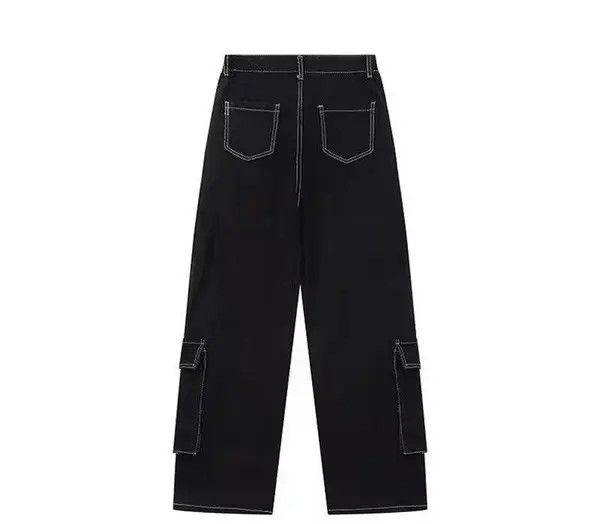 VIBE Black Cargo Carpenter Denim Jeans Size US 32 / EU 48 - 2 Thumbnail