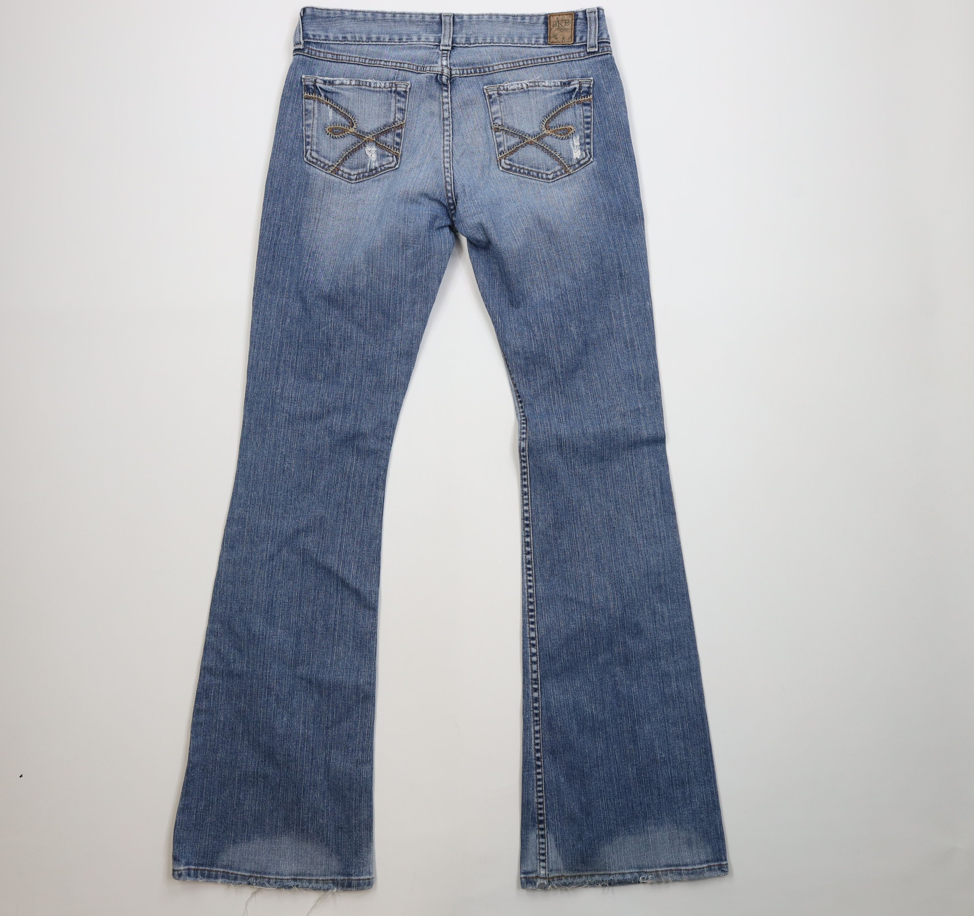 Vintage Vintage Buckle BKE Distressed Babydoll Flared Wide Leg Jeans Size 31" - 11 Thumbnail