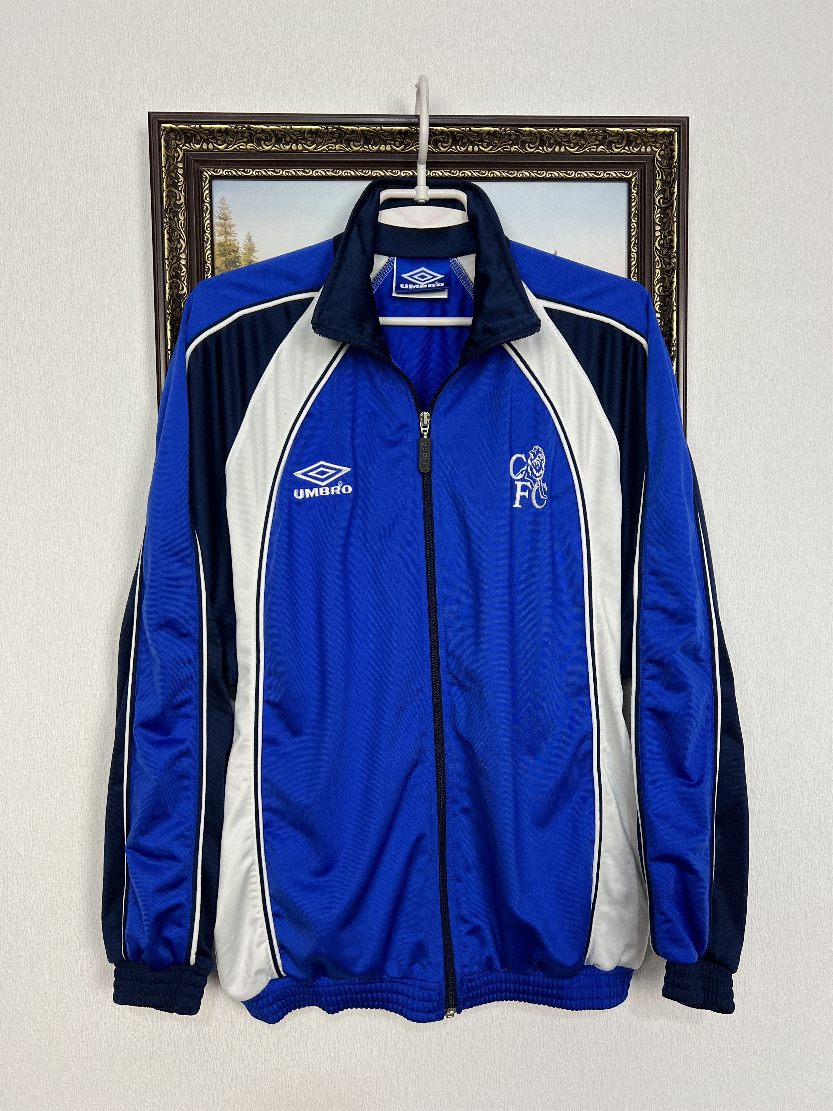Umbro Vintage 90's Umbro Chelsea Football Jacket Soccer Track Top Size M / US 6-8 / IT 42-44 - 1 Thumbnail