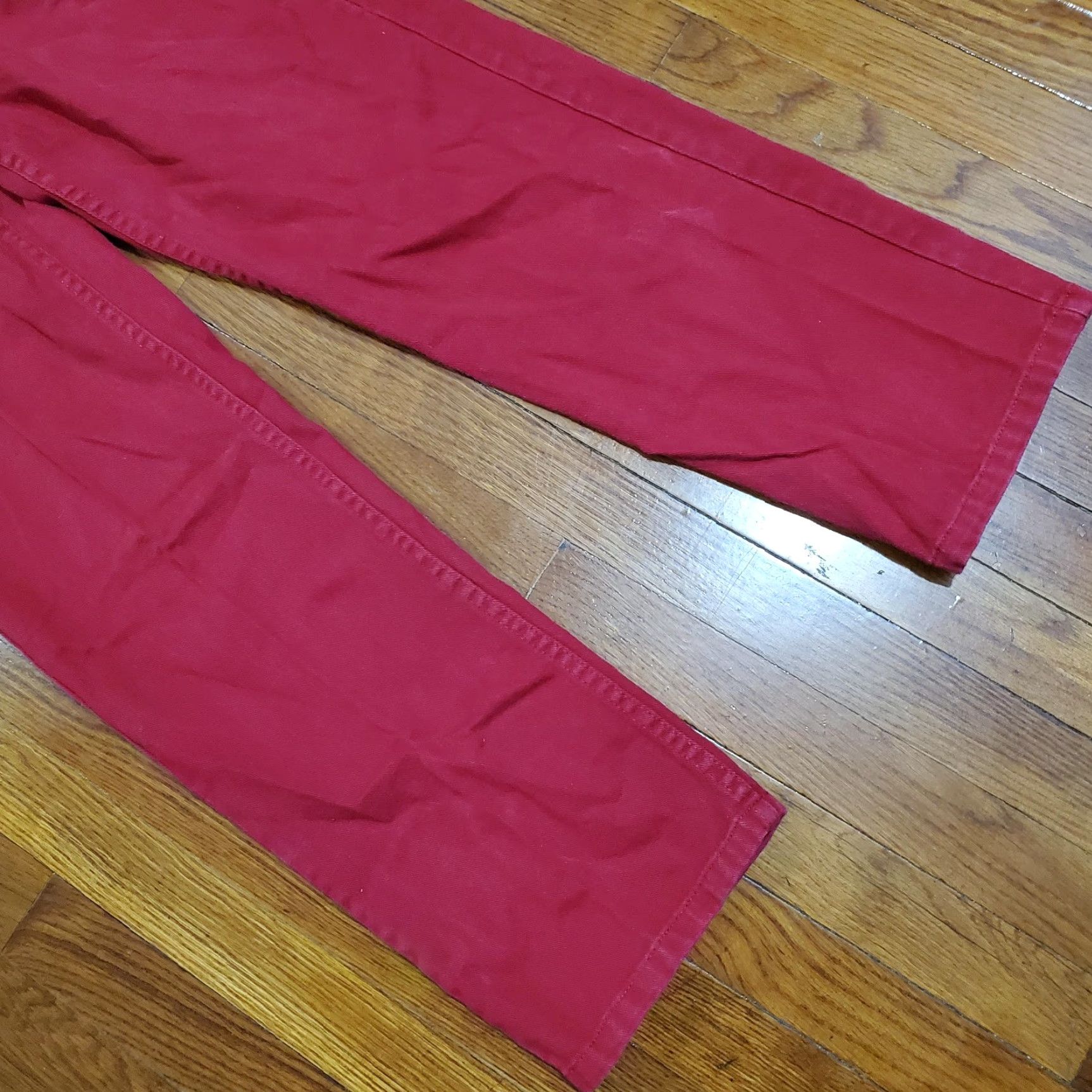 Tommy Hilfiger VINTAGE Tommy Hilfiger Jeans Womens 10 Red Straight Leg 5 Pocket Flag Logo Y2K pants denim Size 32" / US 10 / IT 46 - 5 Thumbnail