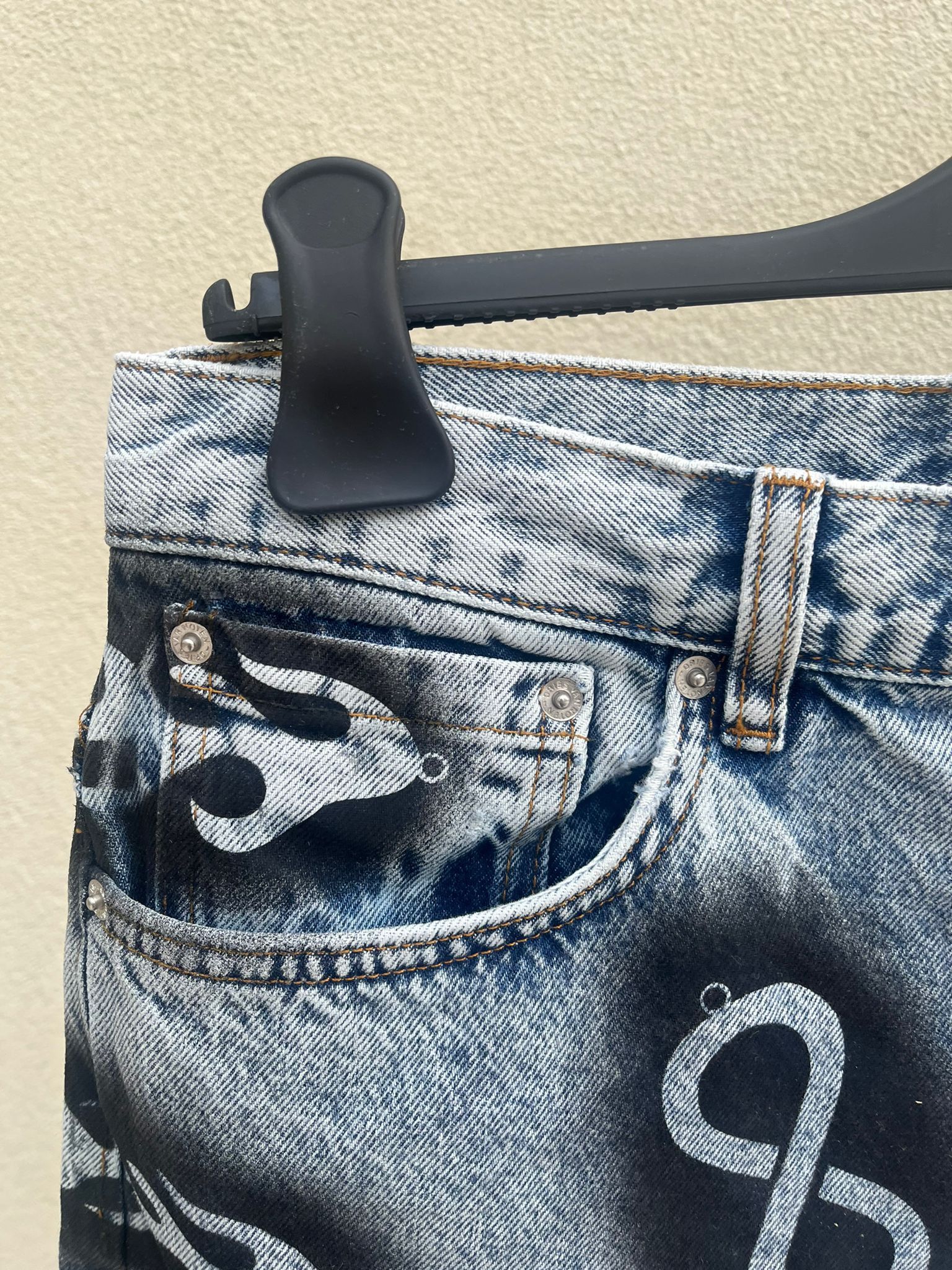 Dries Van Noten × Stussy Stencil Denim in Light Blue Size US 38 / EU 54 - 5 Thumbnail